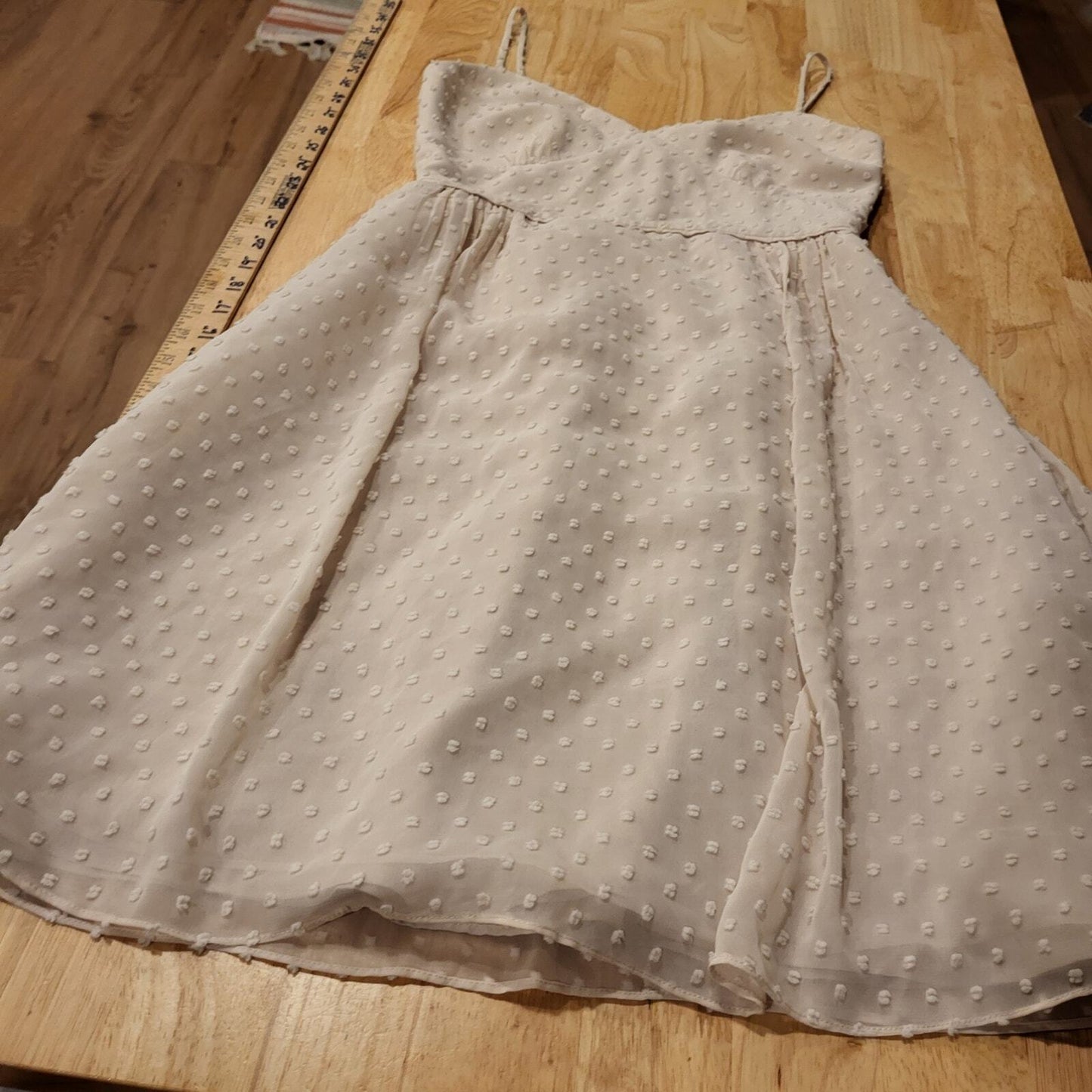 Cream J. Crew Size 0 Strappy Mini Dress  16" Pit 2 Pit  26" Waist