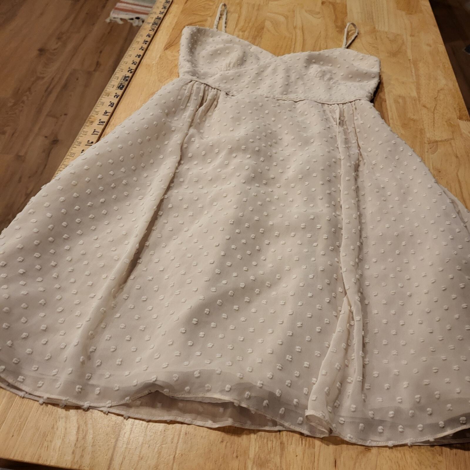 Cream J. Crew Size 0 Strappy Mini Dress  16" Pit 2 Pit  26" Waist