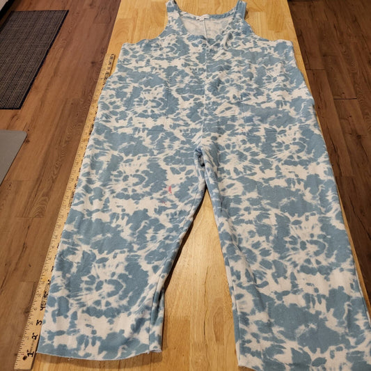 Colsie Blue Tie Dye Jersey Sweatpants Overalls XL 21" P2P (See photo for Spot)
