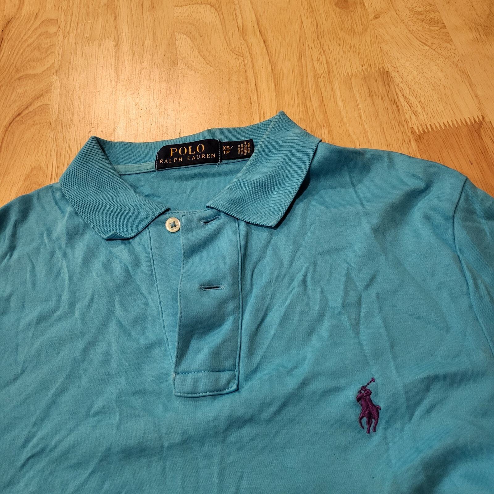 Polo Ralph Lauren Women's XS Blue Short Sleeve Polo 16" Pit to Pit