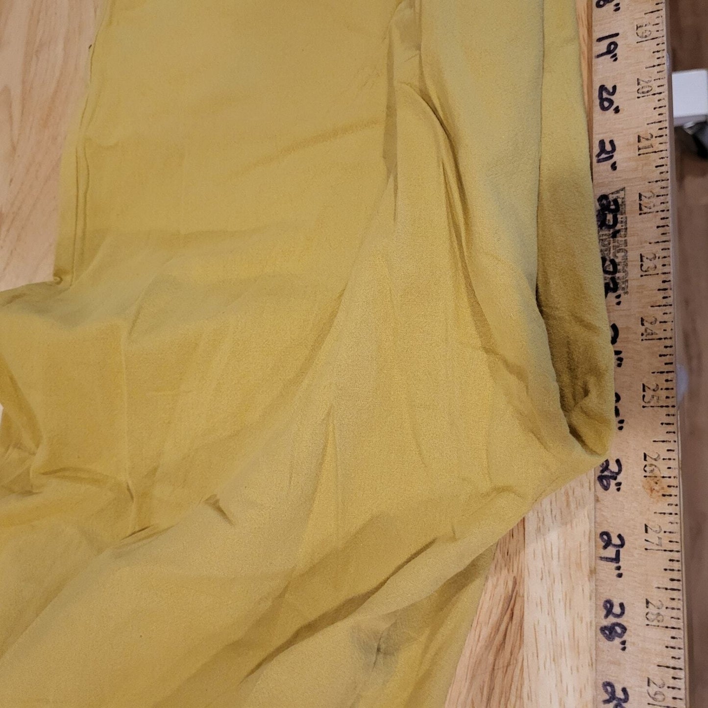 Mustard Yellow Elastic Waist Tie Wide Leg Pants xl 32" Waist Stretch to 46"