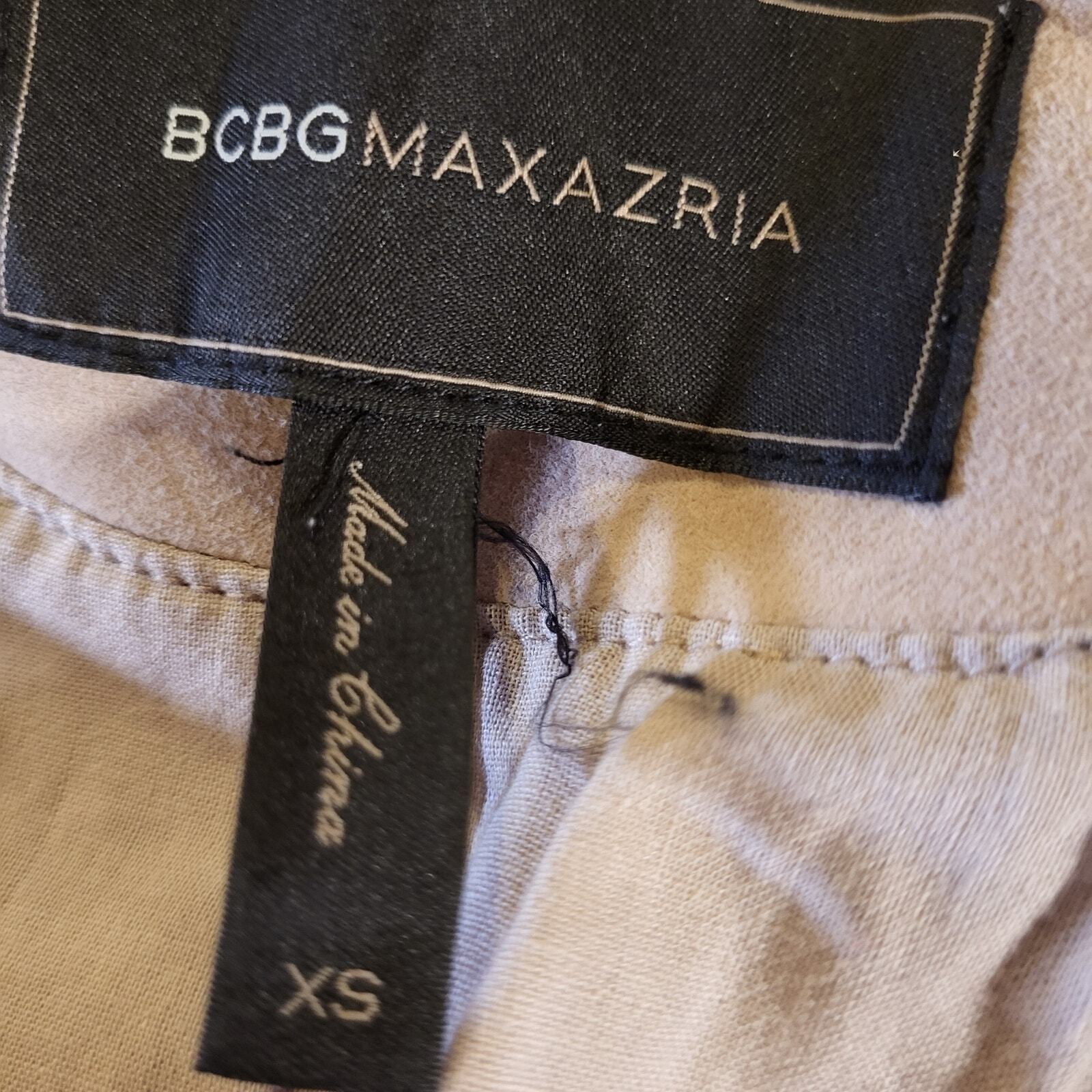 BCBGMAZAZRIA xs Cream Beige Suede Moto Jacket 100% Goat Leather