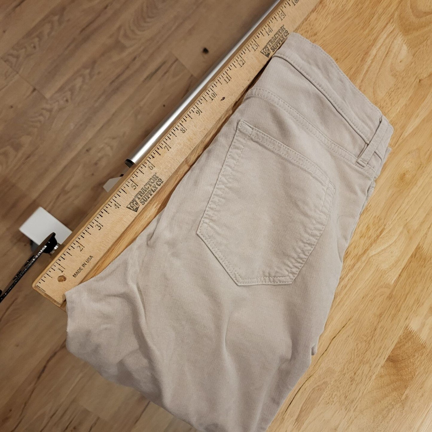 NWT Loft The Skinny High-Rise Petite 29 Khaki Beige Corduroy  37" Length