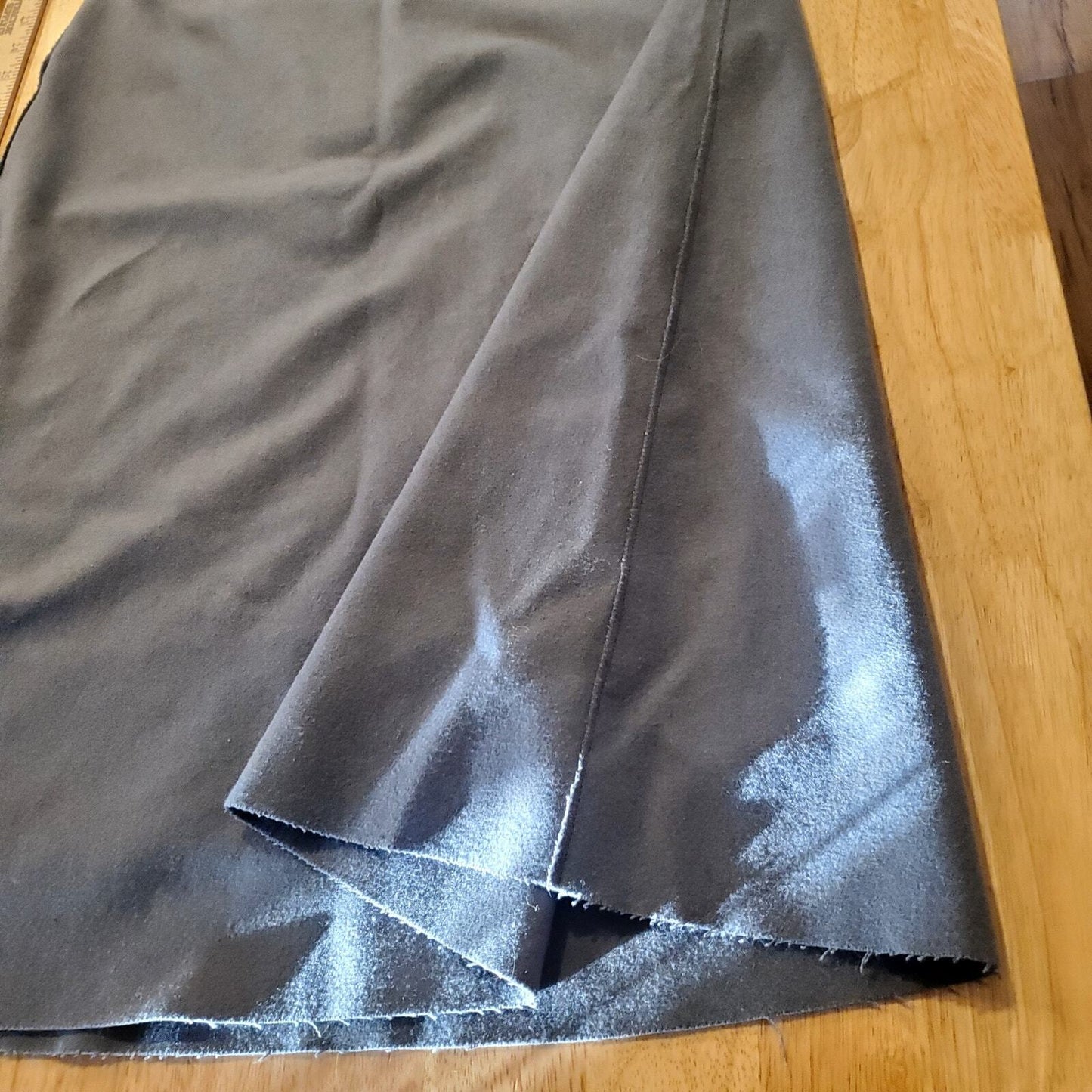 Parni A Line Skirt XS Lined Raw Hem 28" Waist Grey Wool Blend Flannel Zipper