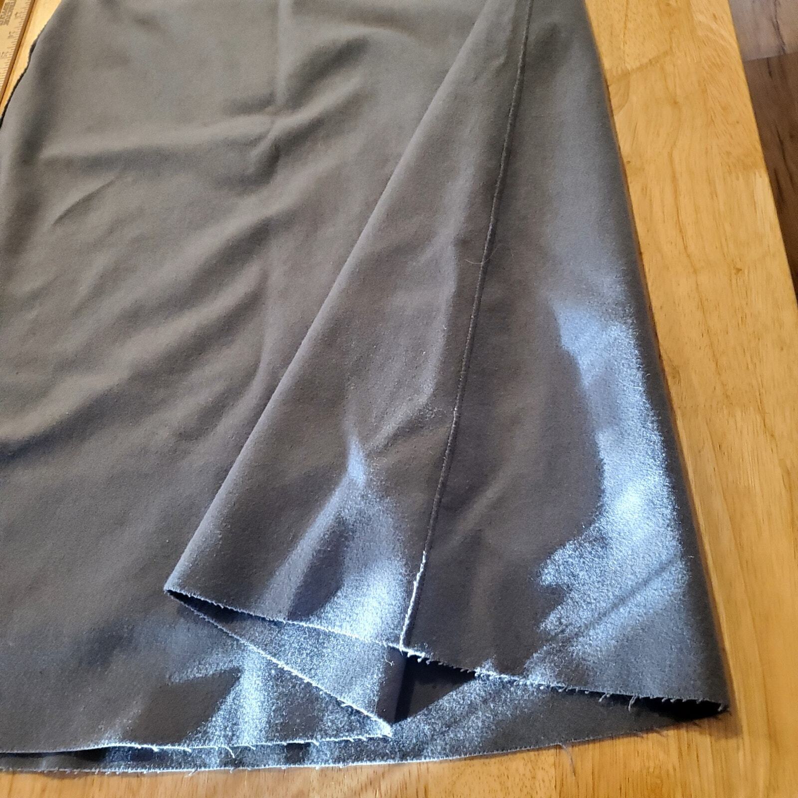 Parni A Line Skirt XS Lined Raw Hem 28" Waist Grey Wool Blend Flannel Zipper