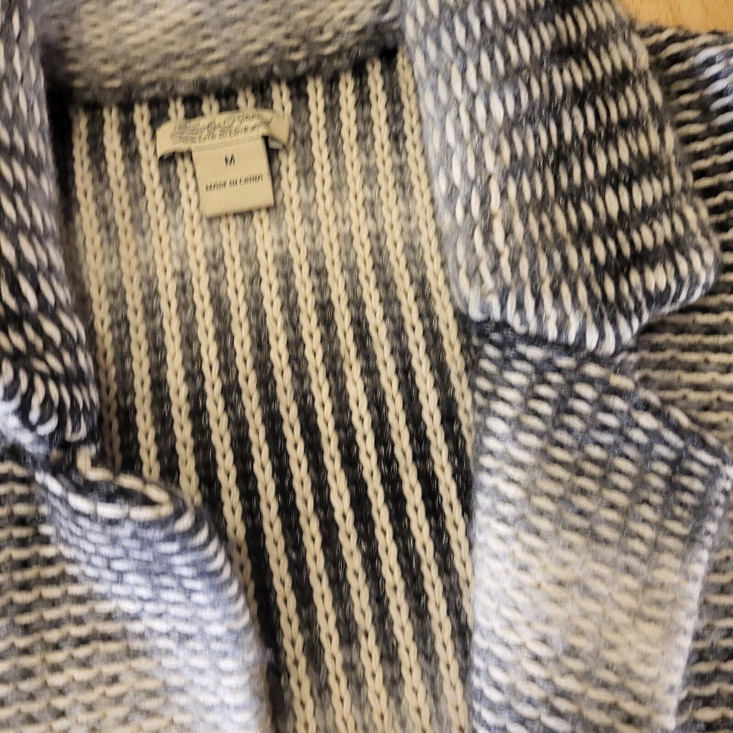 Lucky Brand Knit Trench Sweater Medium 18" Pit to Pit  32" long