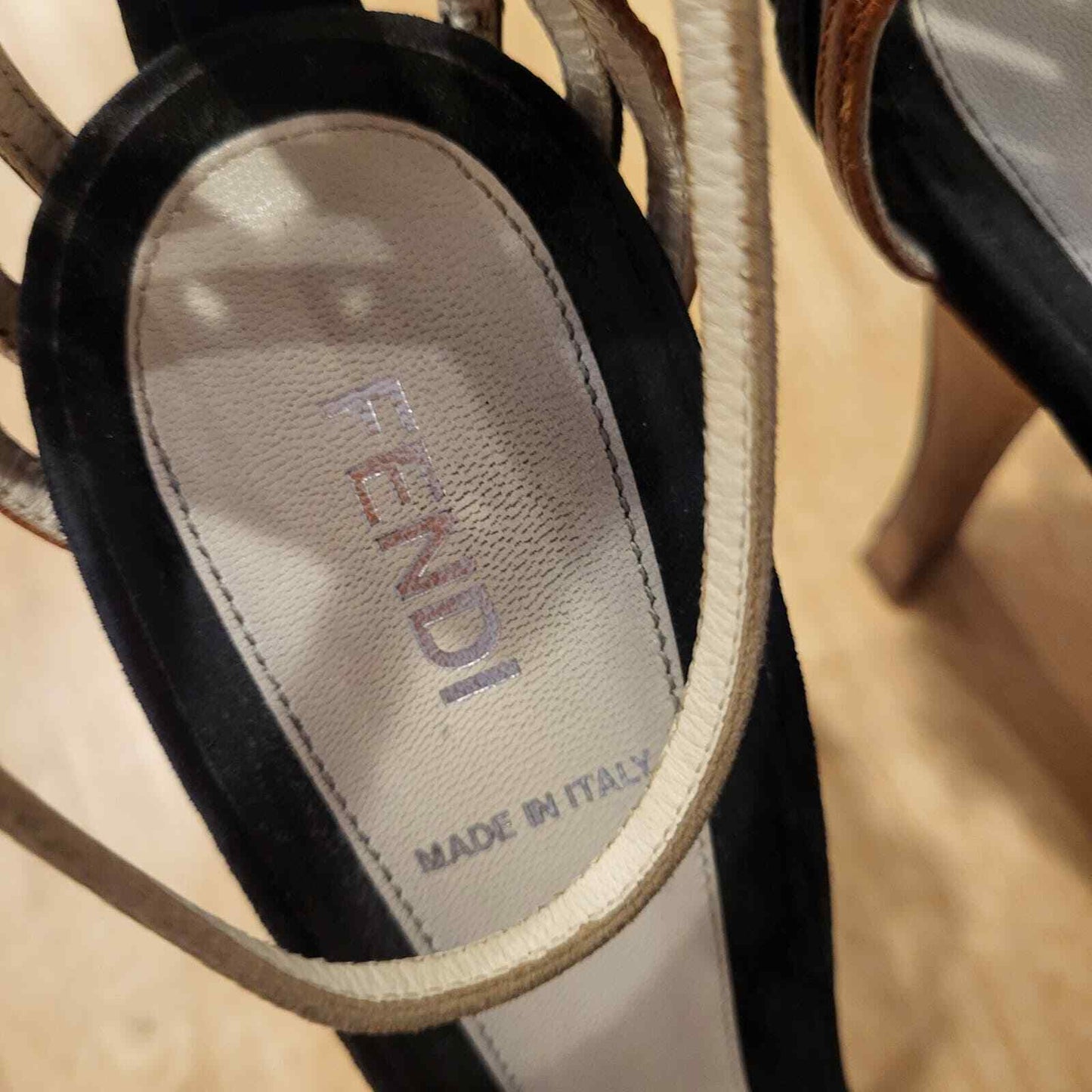 Strappy Leather Multi-color Fendi Stilletto Heals 41 Ankle Strap 