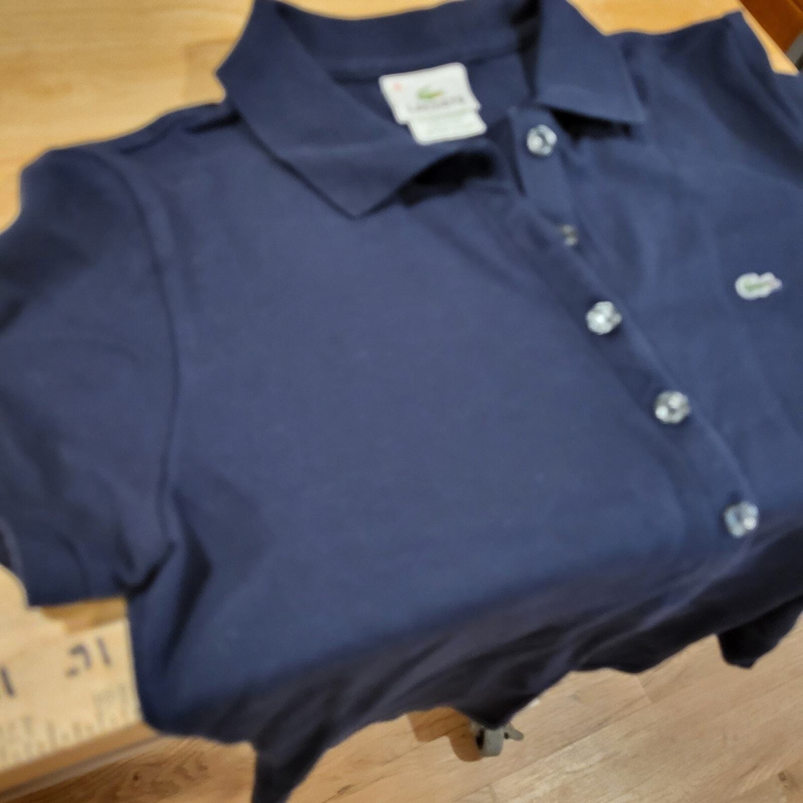 Navy Blue Lacoste Golf Polo Size 38 16" P2P (See Photo for Discoloration)