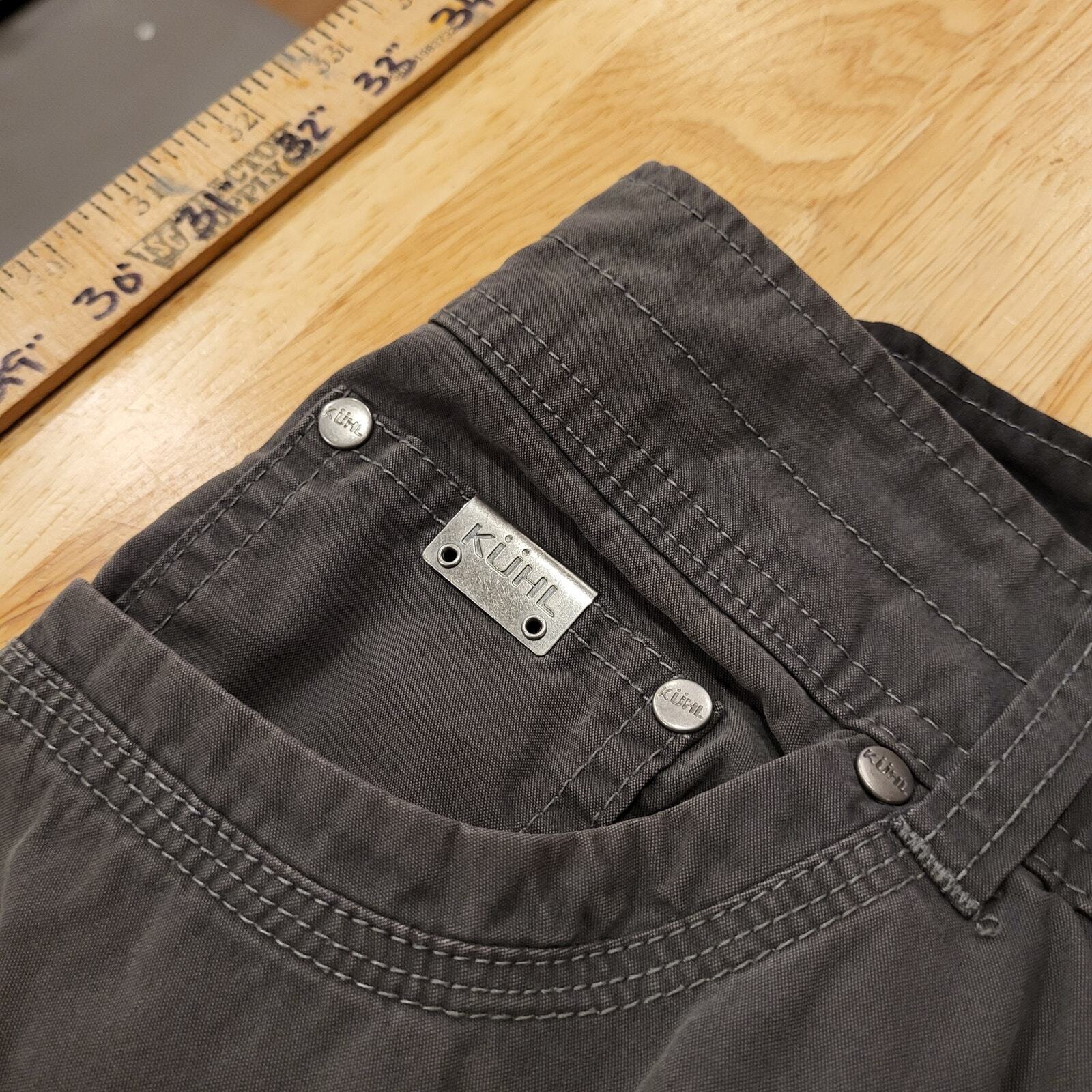 Kuhl Radikal Men's Charcoal Pants Pocket Knee Detail (Some Wear & Staining)
