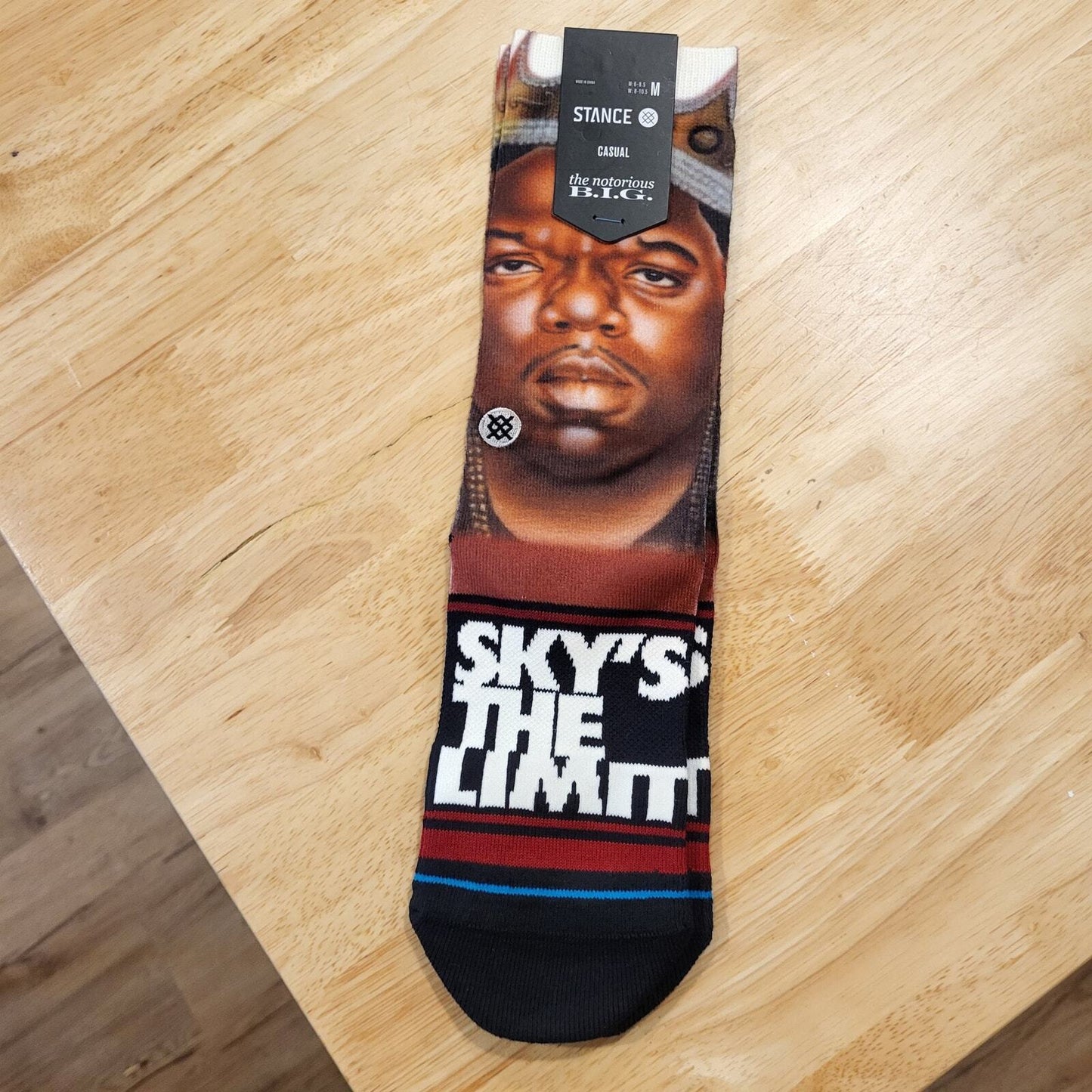 NWT Notorious B.I.G. X Stance Sky's The Limit Crew Socks