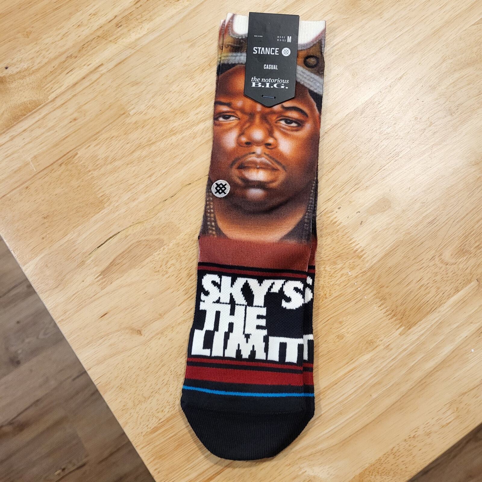 NWT Notorious B.I.G. X Stance Sky's The Limit Crew Socks