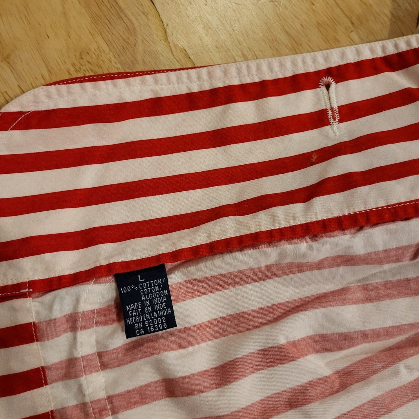 Vintage Liz Sport Red & White Striped Blazer Lightweight Cotton L Pockets