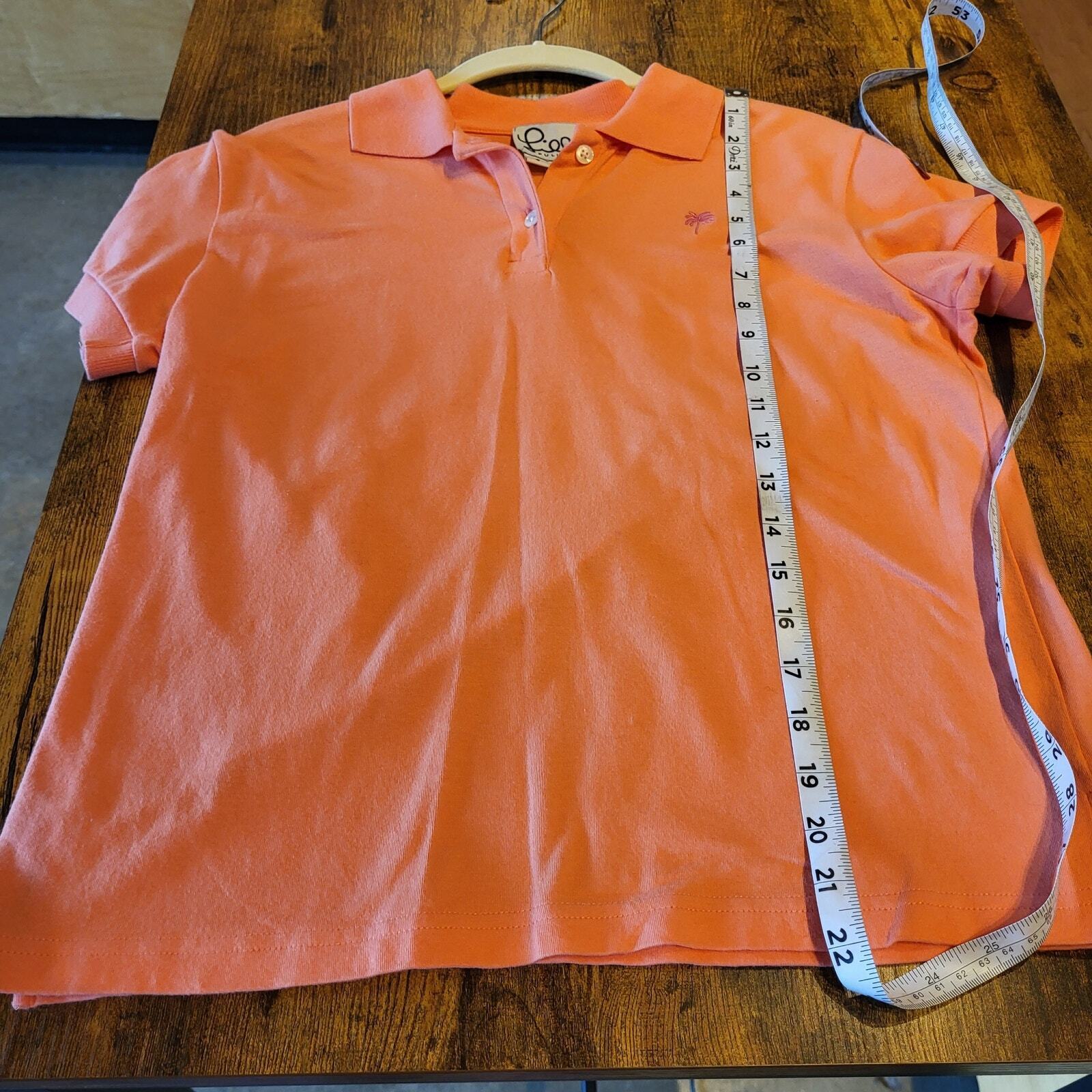 Lilly Pulitzer Peach Salmon Lilly Pulitzer Golf Polo Cotton Size Small 18" P2P