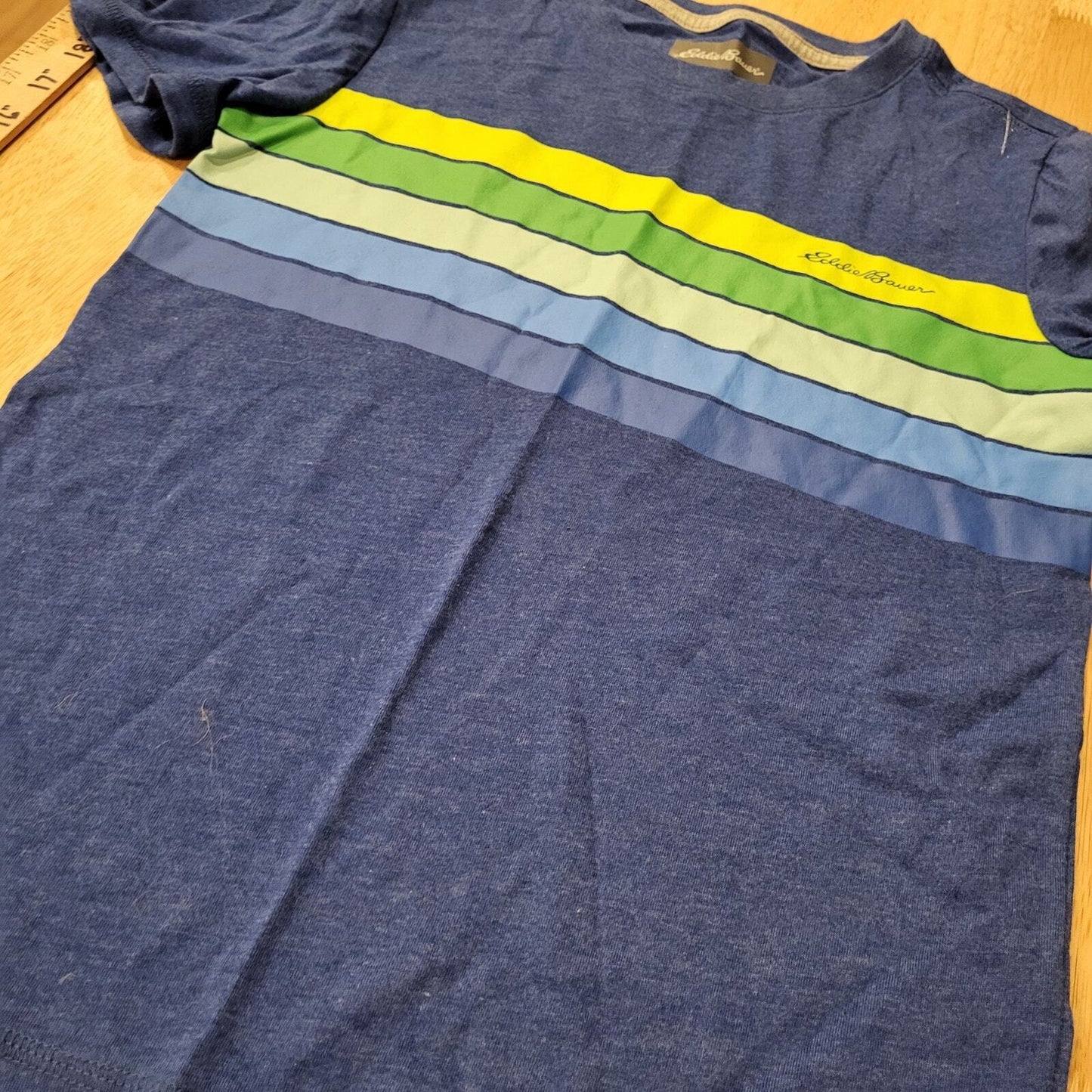 Kids Eddie Bauer Blue T-shirt Never Worn 7/8 Small 14" Pit to Pit