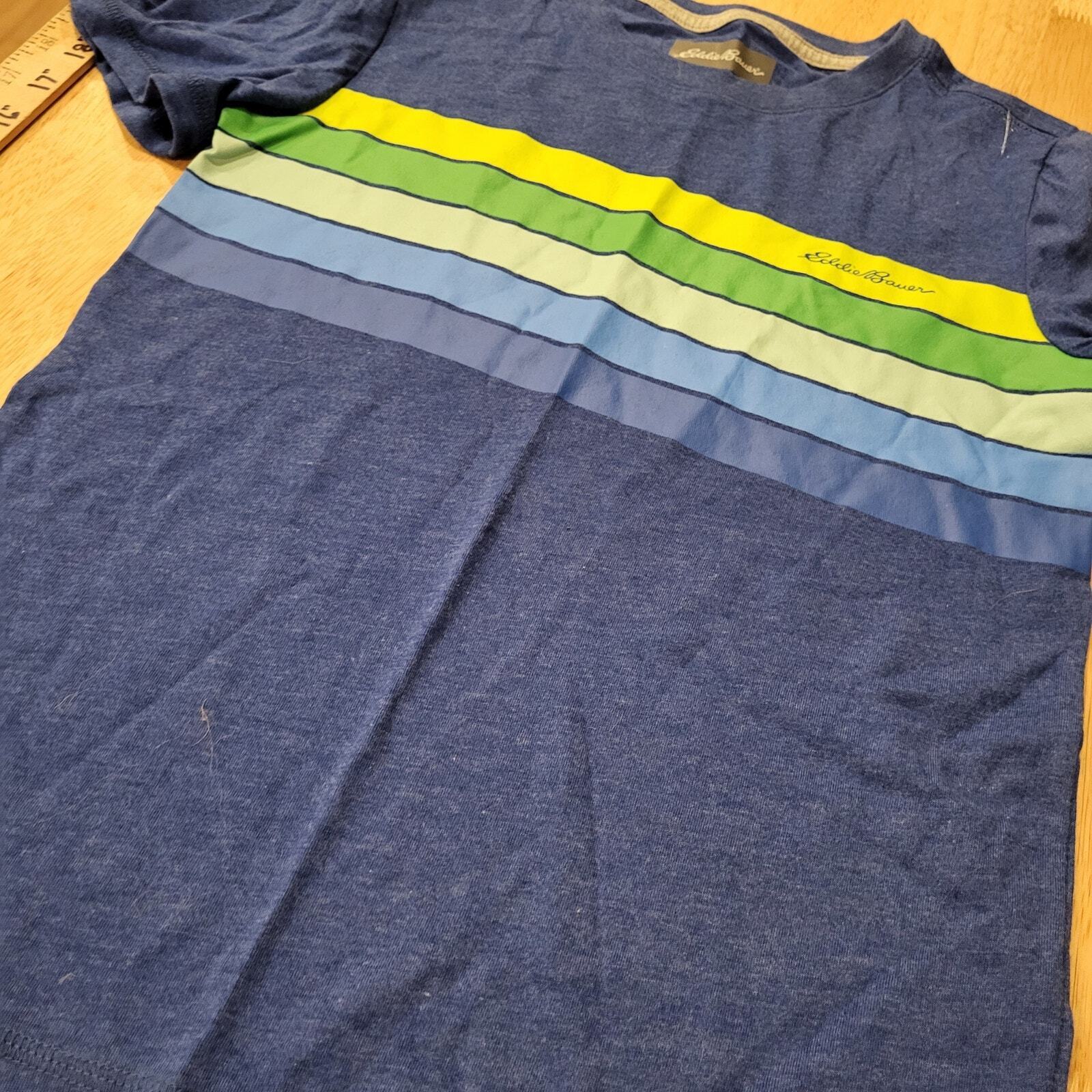 Kids Eddie Bauer Blue T-shirt Never Worn 7/8 Small 14" Pit to Pit
