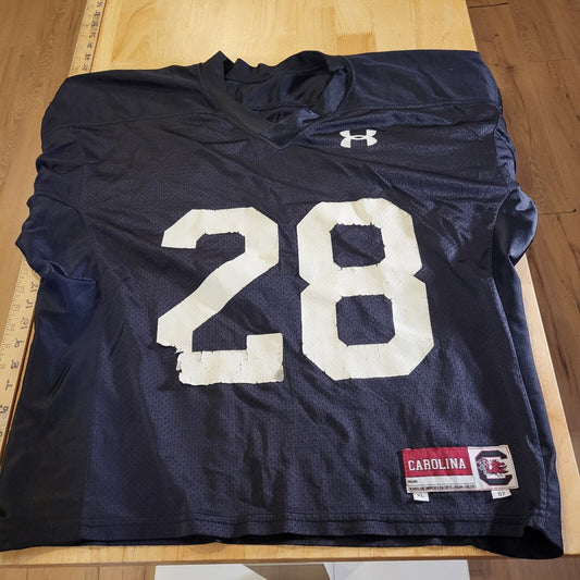 South Carolina Gamecocks Practice Jersey #28 Heavily Worn Black Extra Large 