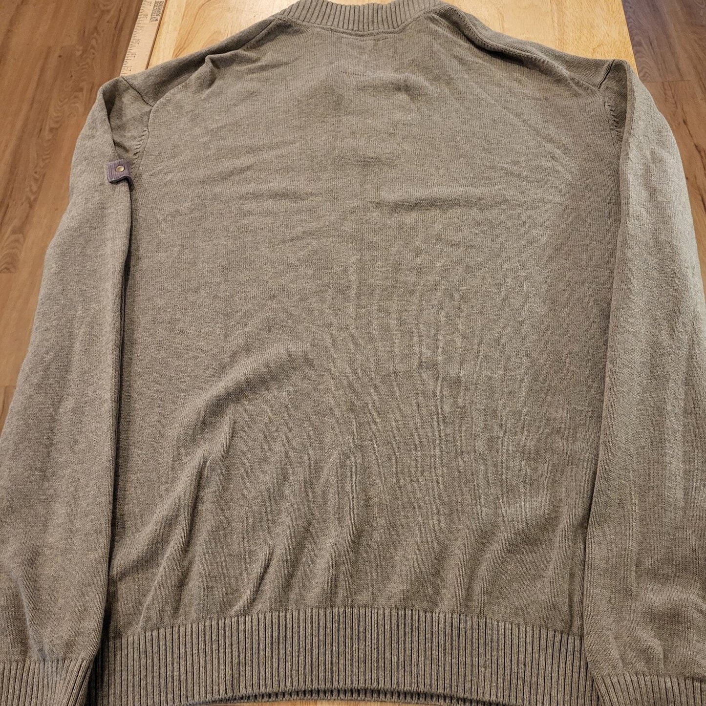 XXL Cutter & Buck Pull over 1/4 Zip Brown Sweater Contrast Collar 