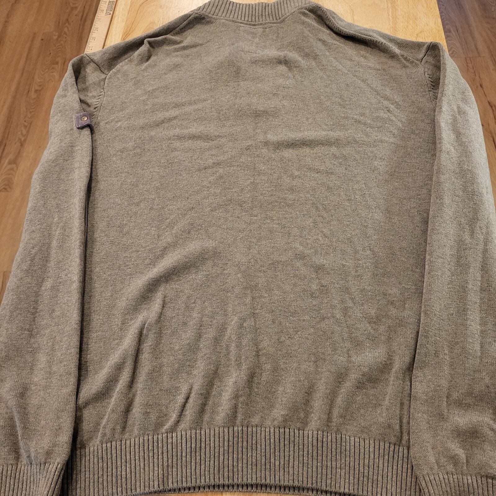 XXL Cutter & Buck Pull over 1/4 Zip Brown Sweater Contrast Collar 