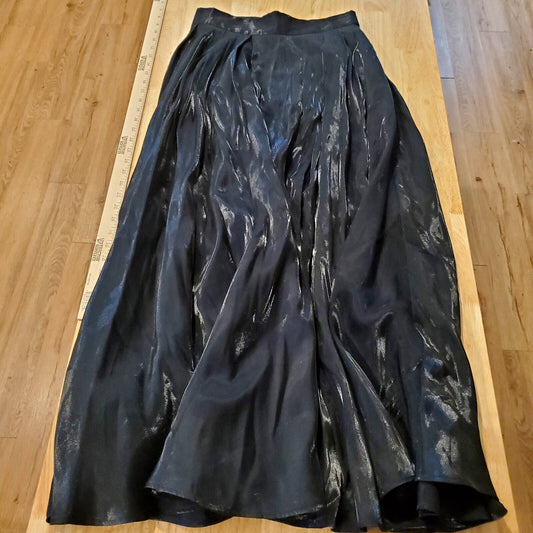 Vintage Studio Jax 10 Liquid Look Flowy Black Rayon shimmer Formal 30" Waist