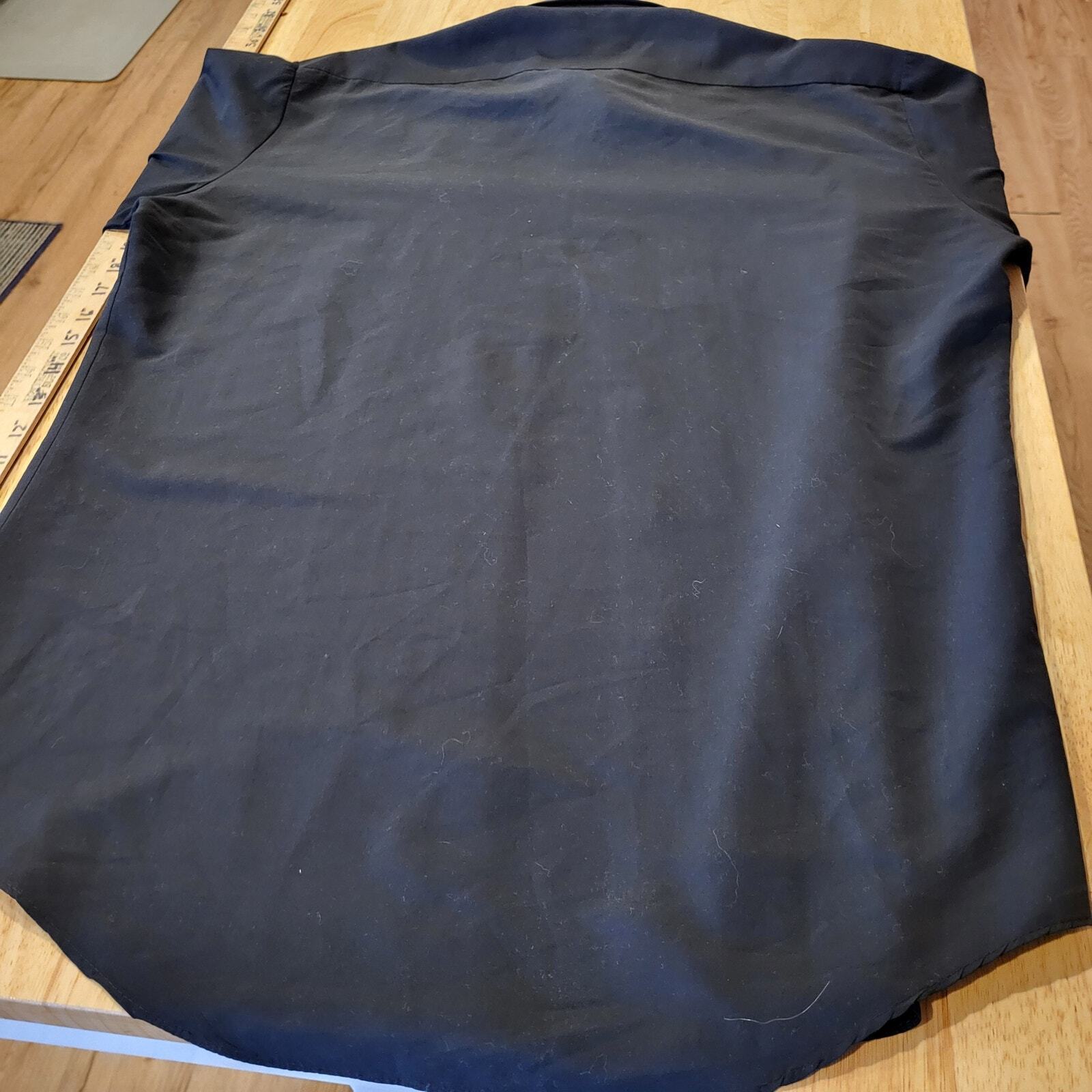 Devin Michael's Medium Microfiber Men's All Black Tuxedo Shirt 25"p2p 28" long