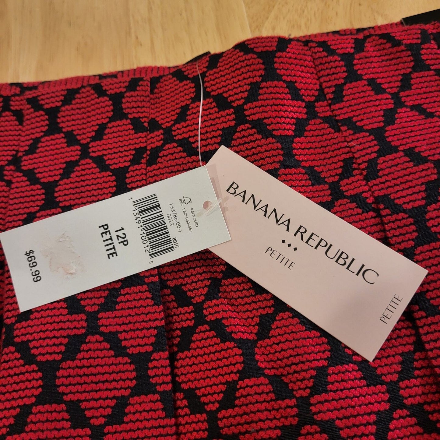 NWT Banana Republic Factory Skater Skirt Pink Fuscia Mini Pleated 12p