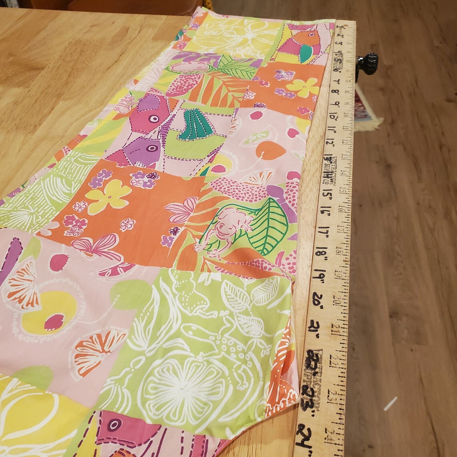 Lilly Pulitzer Colorful Fish & Frog Print Pastel Color Pants Size 6