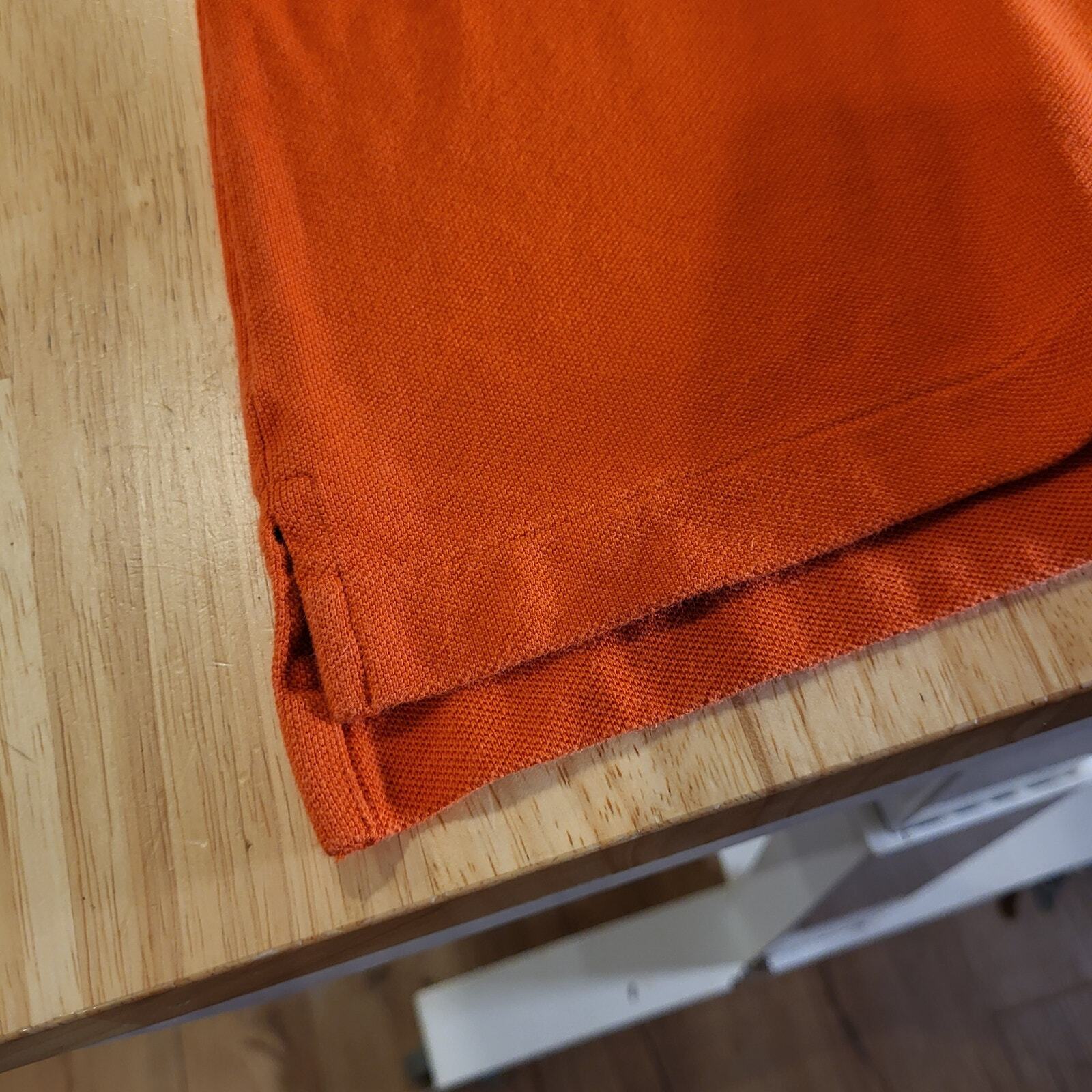 Ralph Lauren The Skinny Polo Orange Medium Cotton Long Sleeve