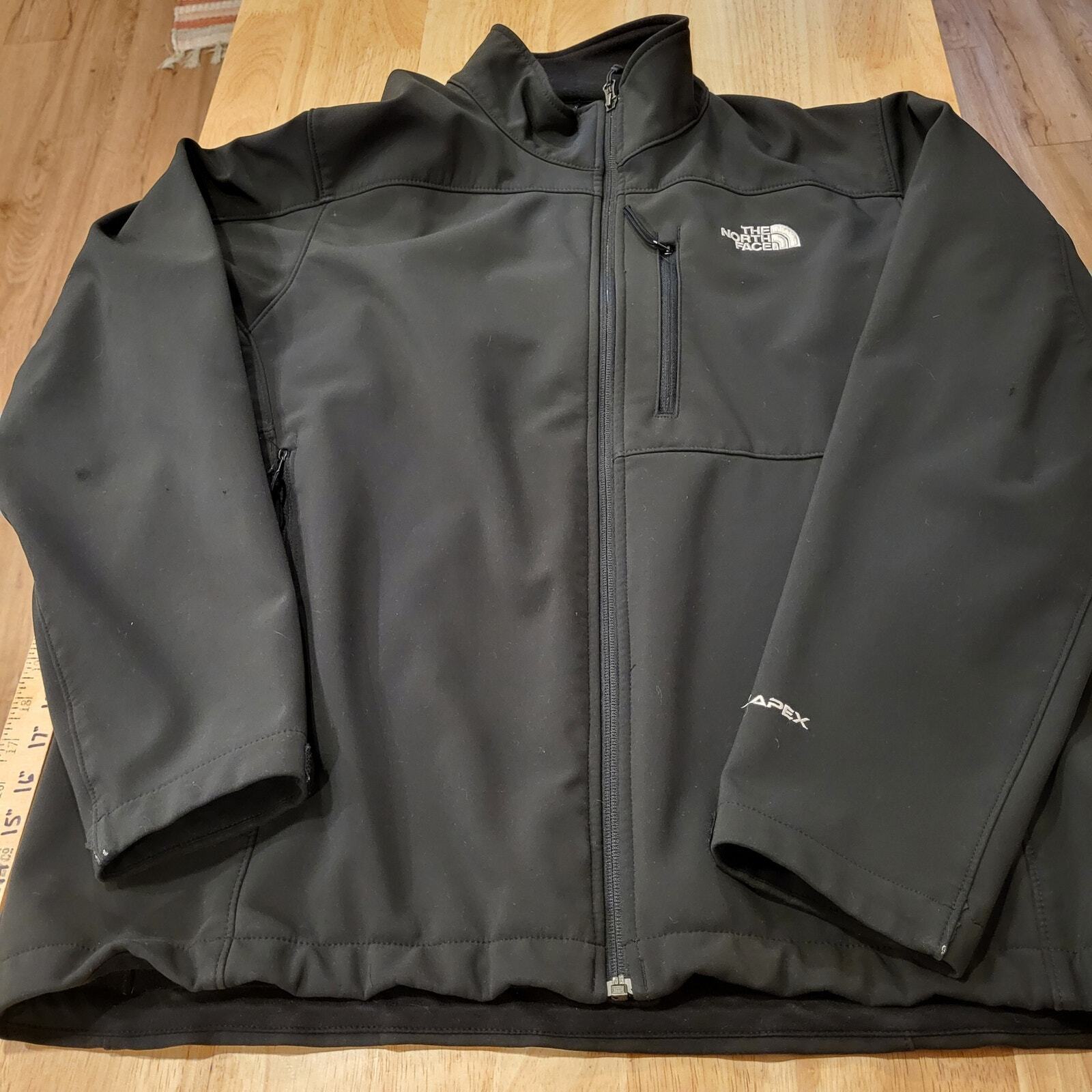 The North Face Black Large Long Sleeve Jacket 25" P2P *Missing closure on sleeve