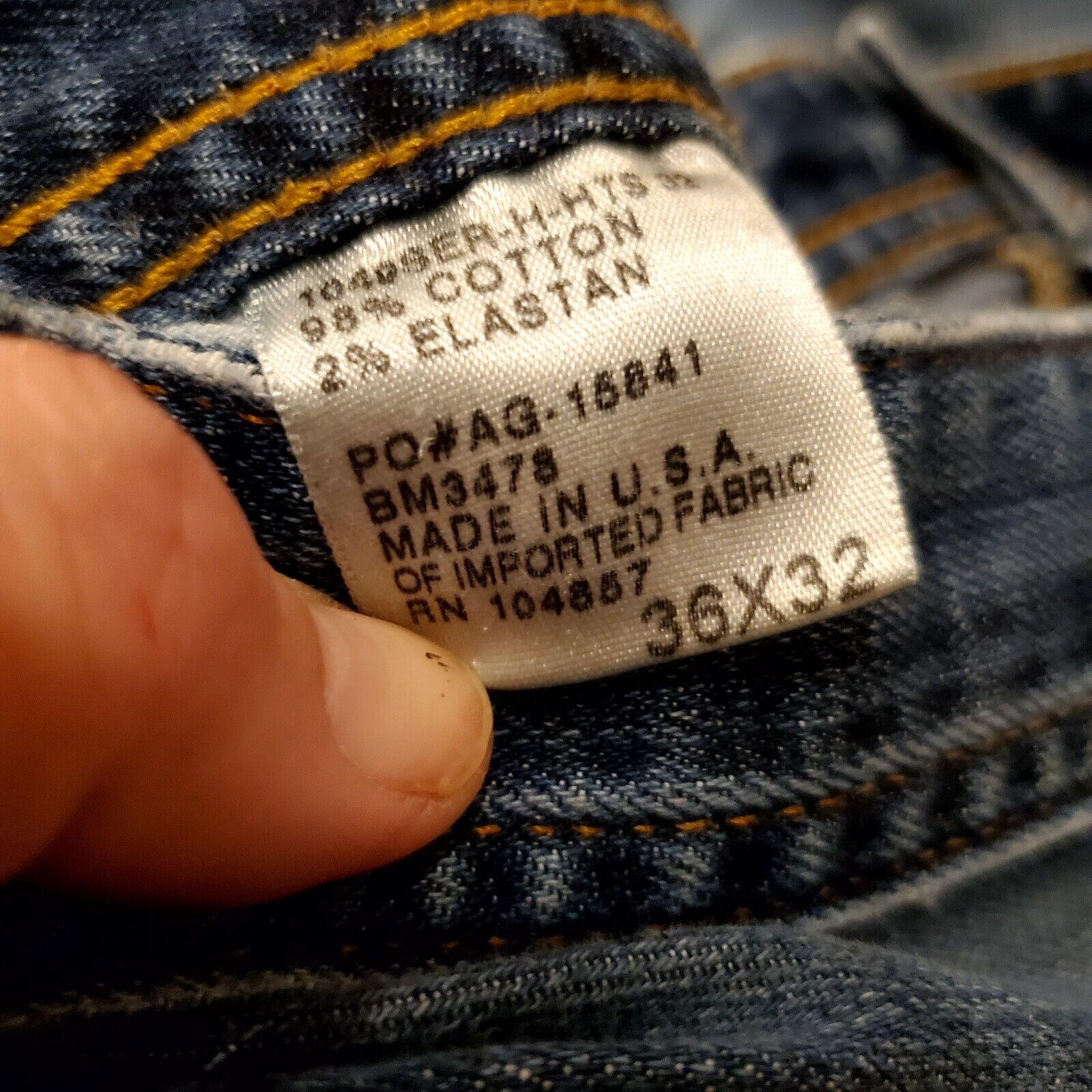 Adriano Goldschmied Jeans The Protege Straight Leg 36x32 Made in the USA 