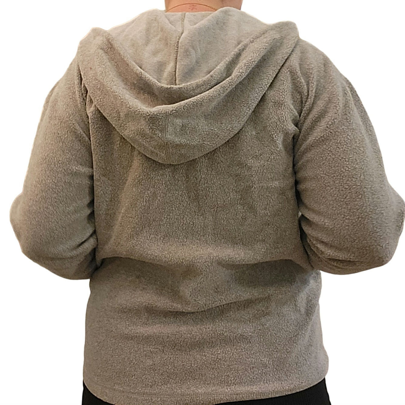 Heather Gray St. John's Bay Cotton Blend 1/4 Zip Hoodie Pocket Small 22" P2P
