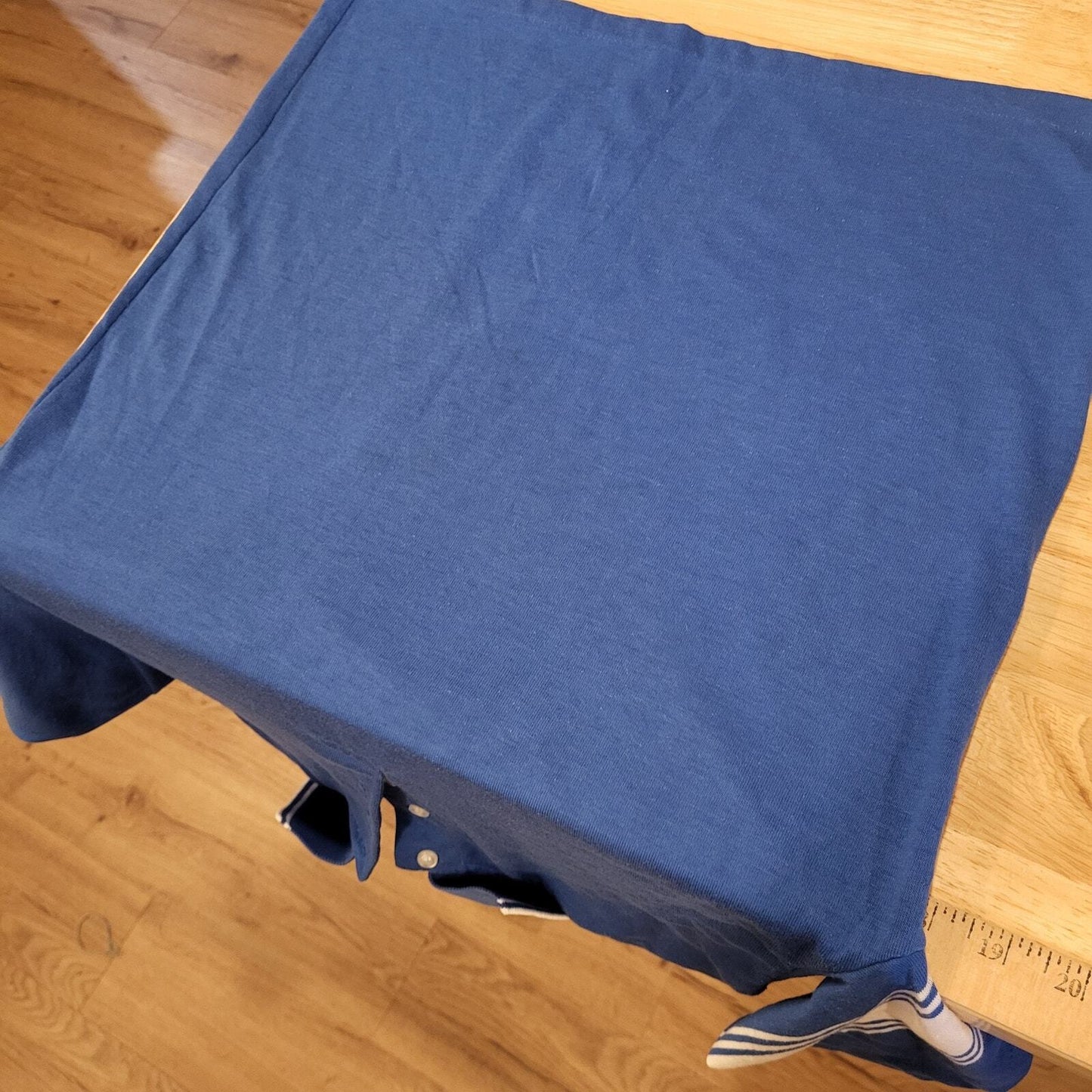 Vintage blue Golf Polo white striped Medium 18" pit 2 pit