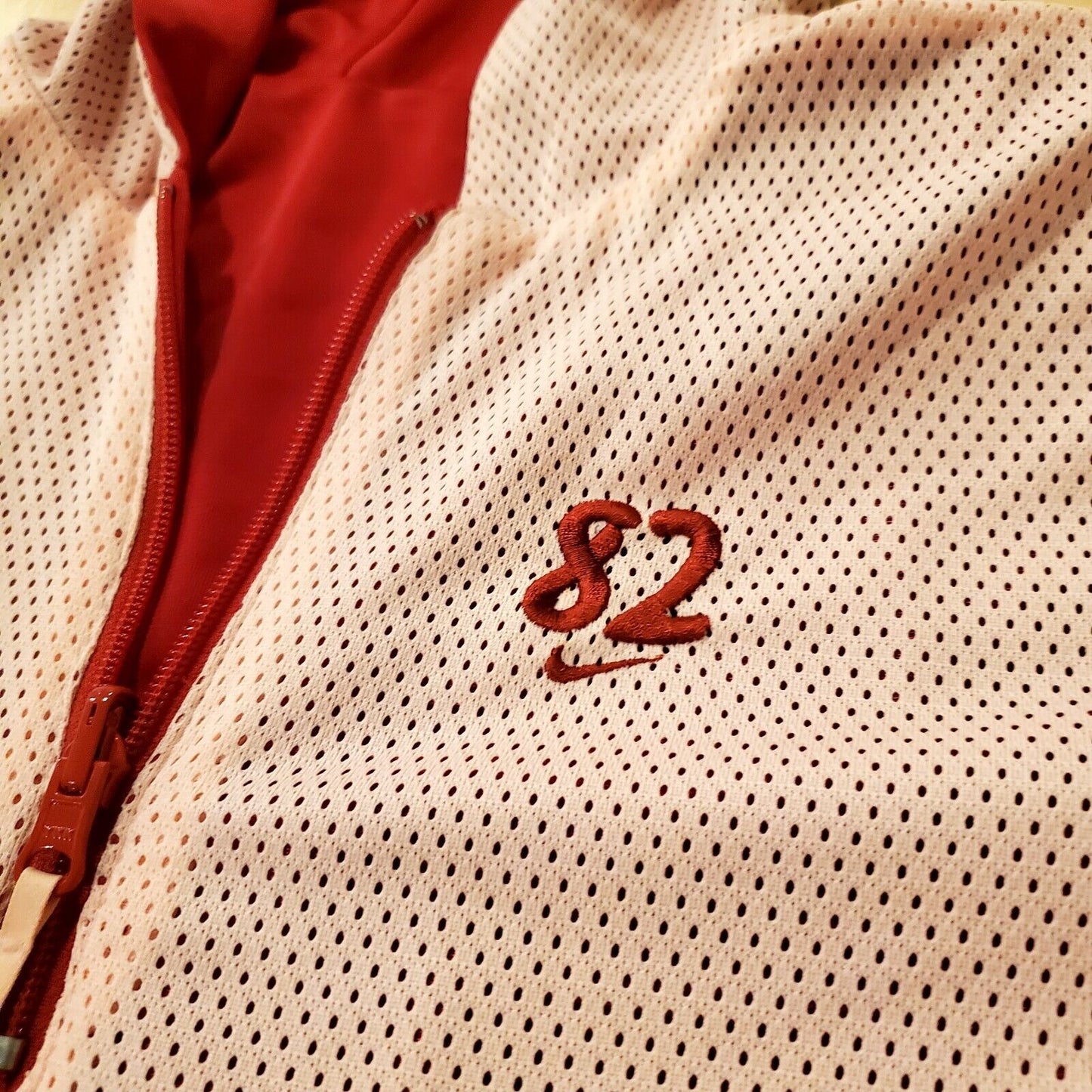 Nike Pink & Red Reversible Zip Front #82 Track & Field Jacket Running 