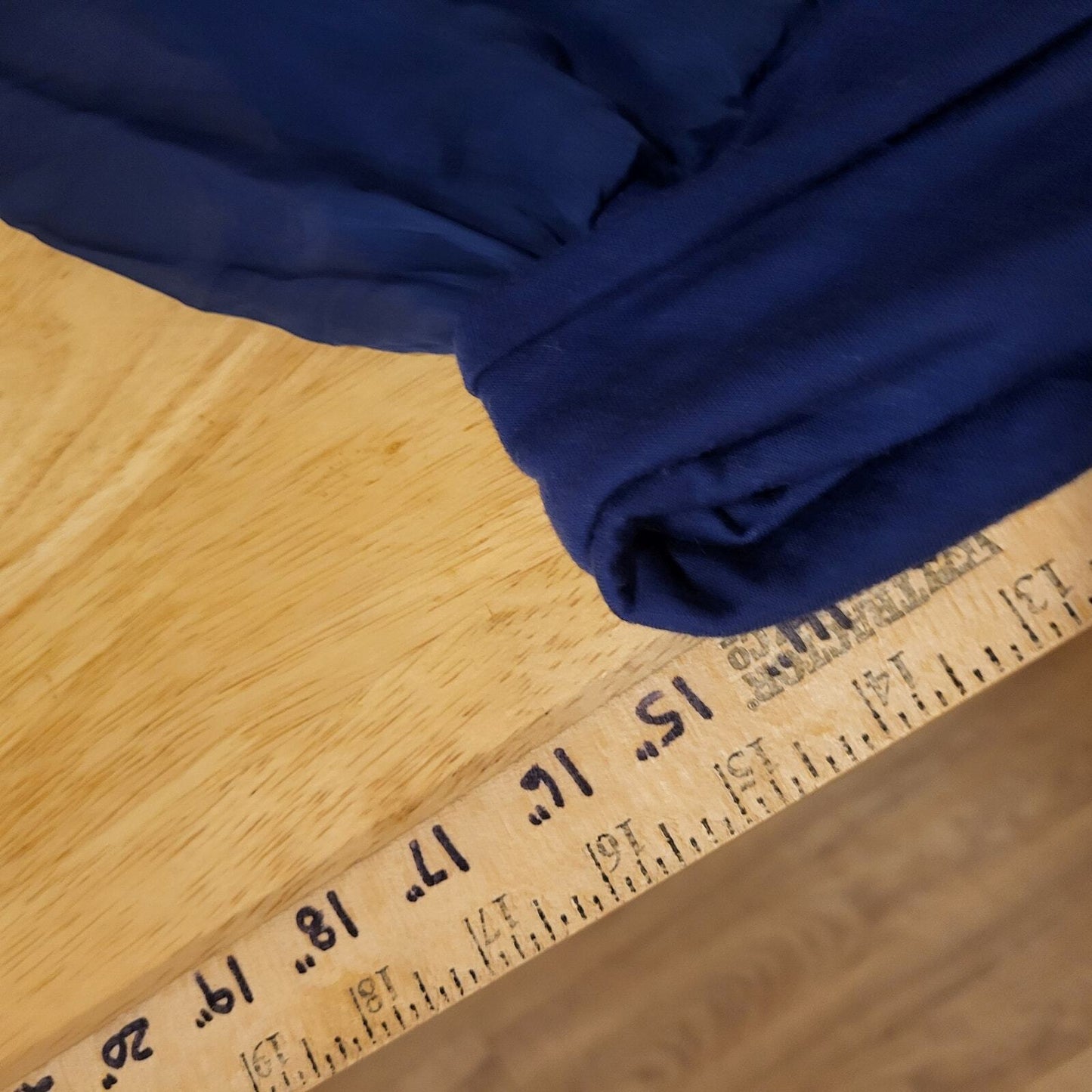 Matty M. Blue Elastic Waist Flowy Chiffon Lined Maxi Skirt Stretch Waist