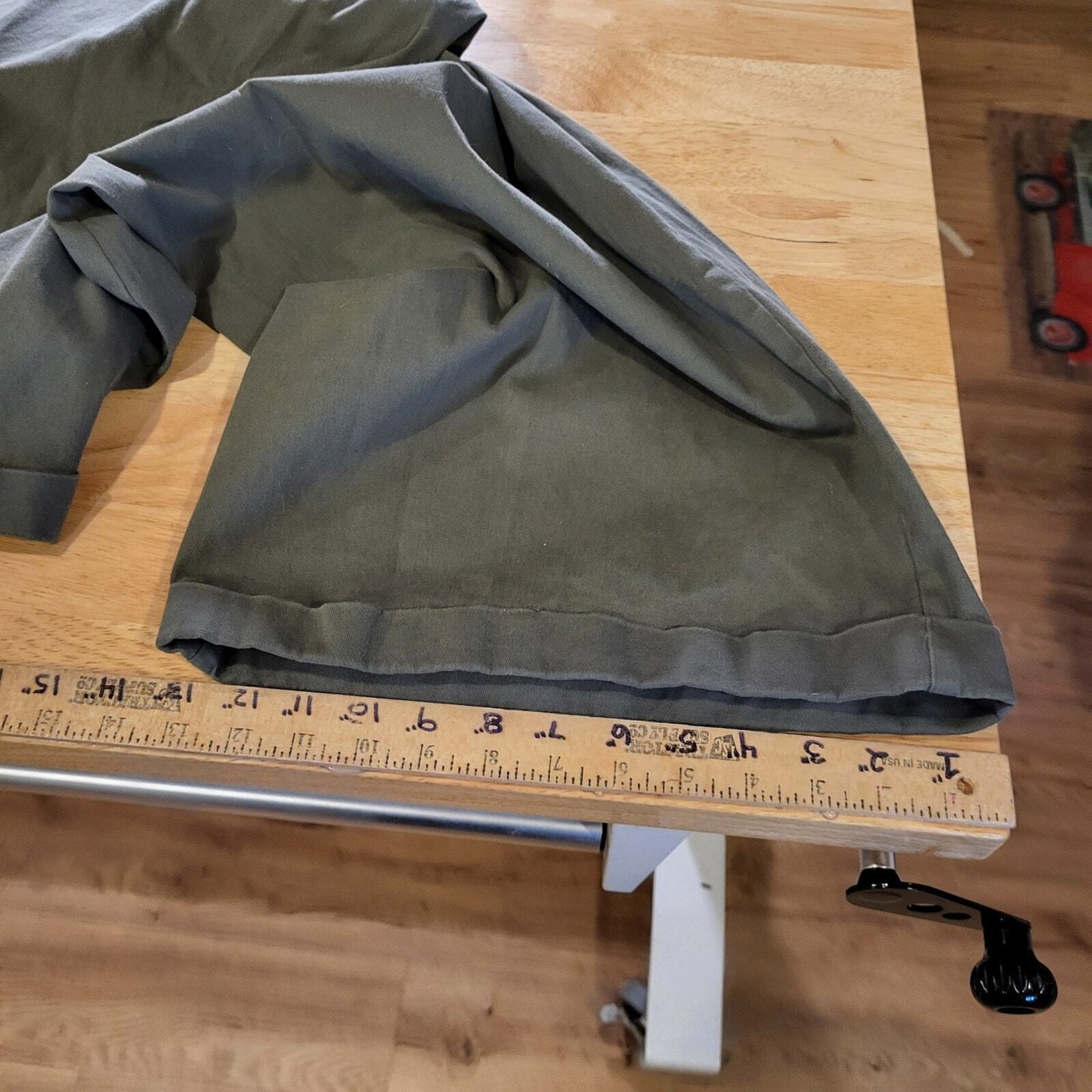 A.N.A 2X Army Green Short Sleeve Jumpsuit Button Collared Pockets Cotton