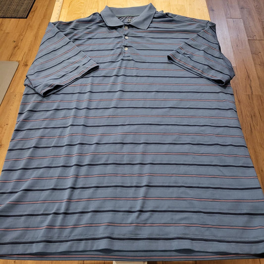 Nike Golf Polo Blue Striped XL 27" pit to pit 
