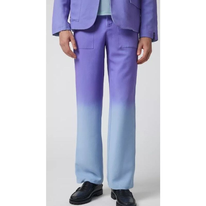 NWT Urban Outfitters x BOBBLEHAUS Purple/Blue Ombre Deadstock Tencel Twill Pants