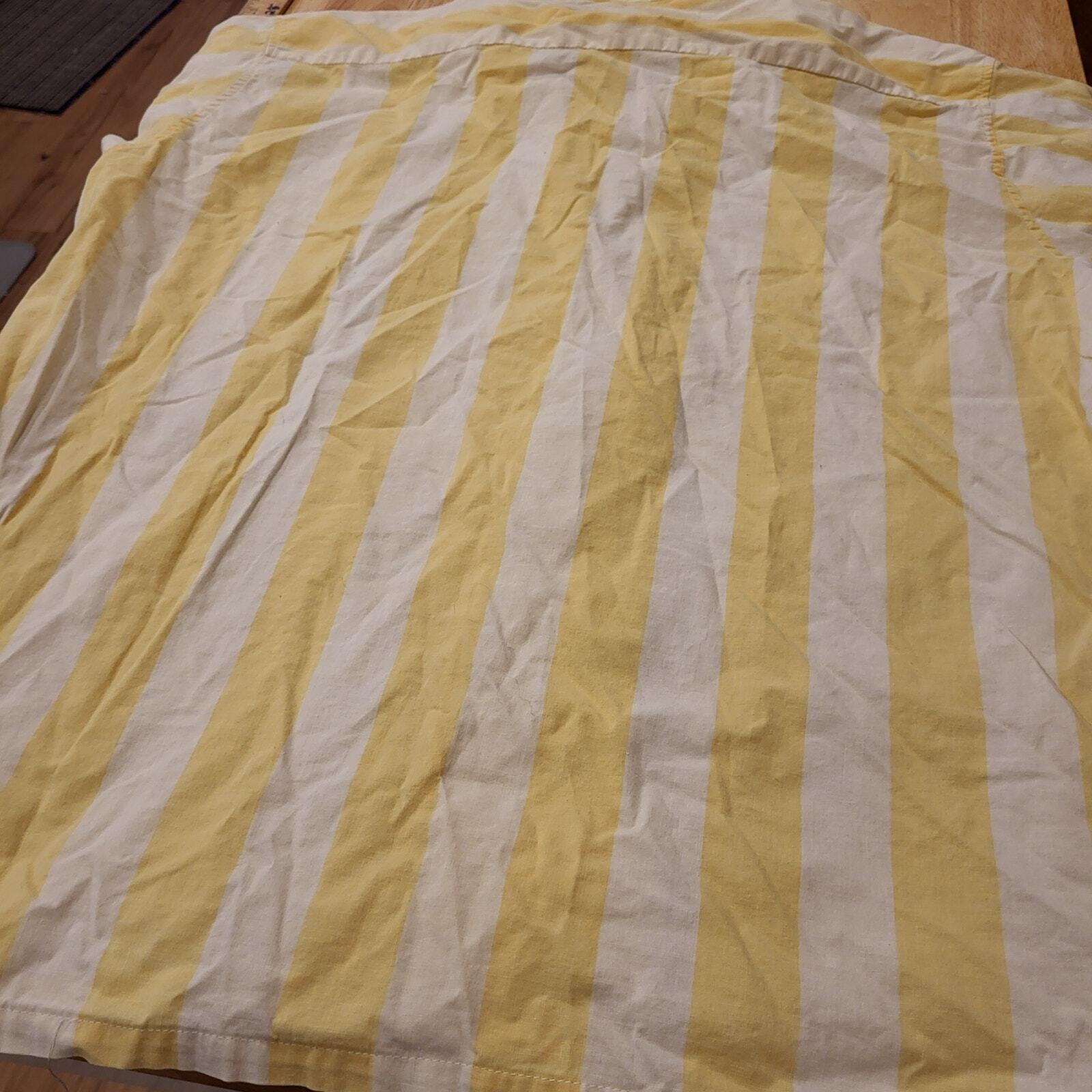 John Weitz Yellow & White Striped Classic Button Down Collared Cotton XL 