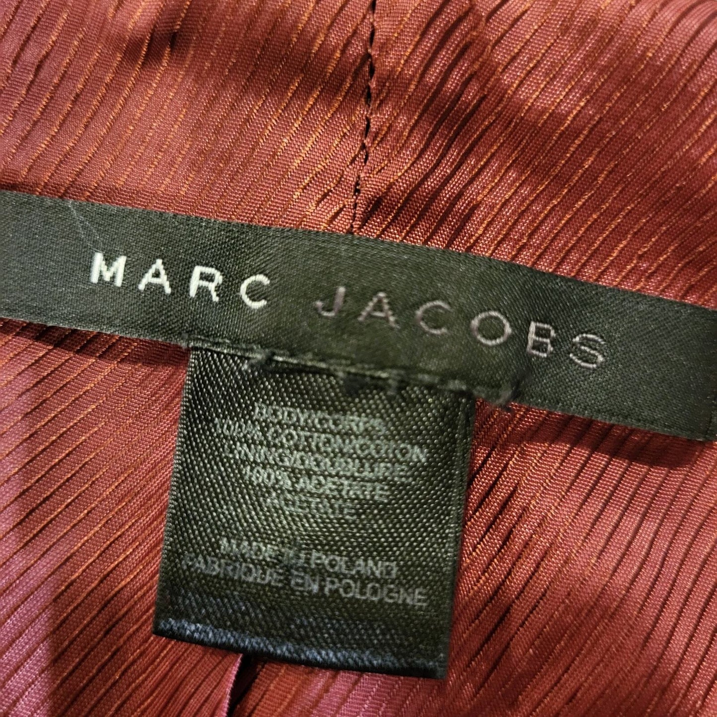 Marc Jacobs Pink Corduroy Coat Button Collared xs