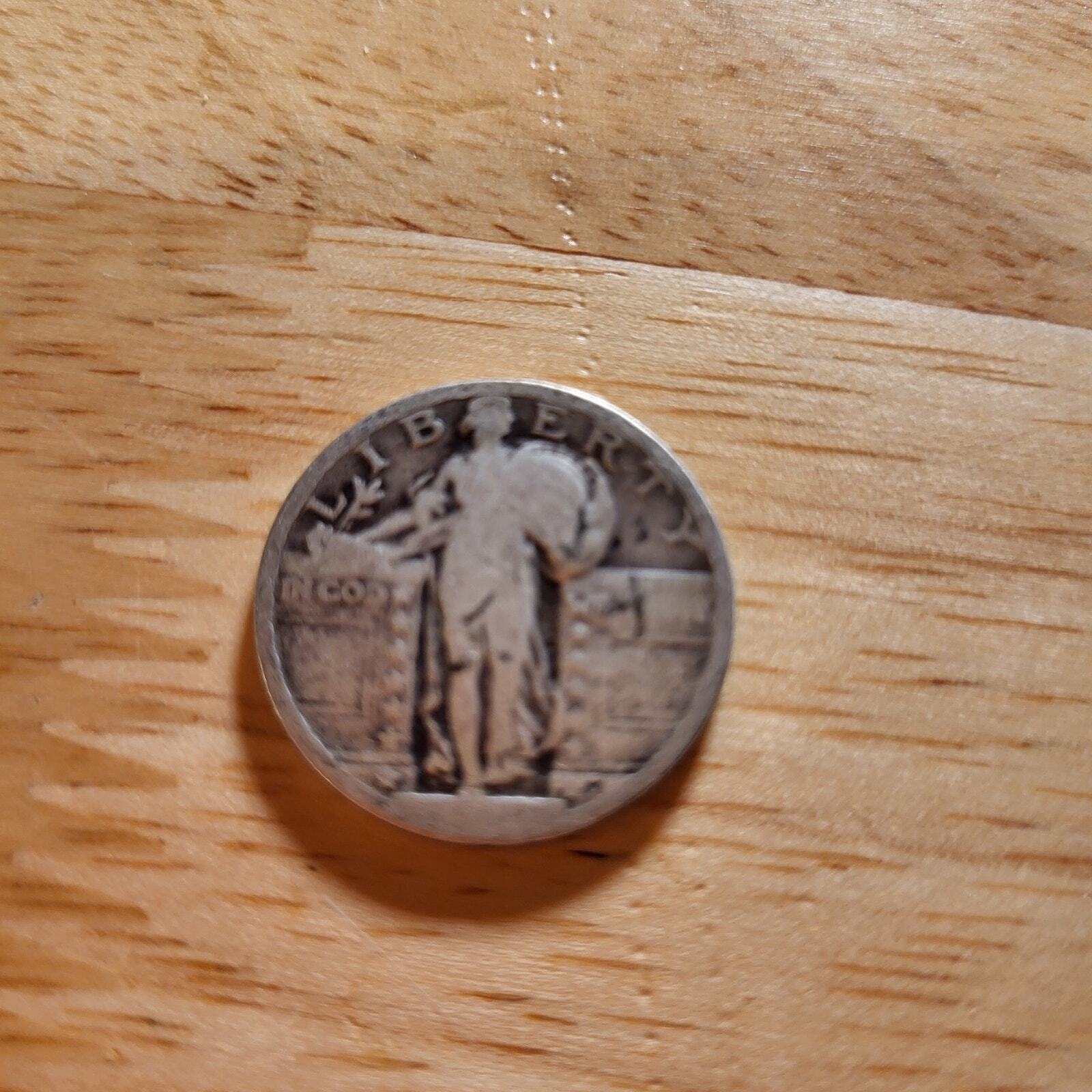 US 1/4 Dollar 1920 Standing Liberty Quarter 5.63g Silver 