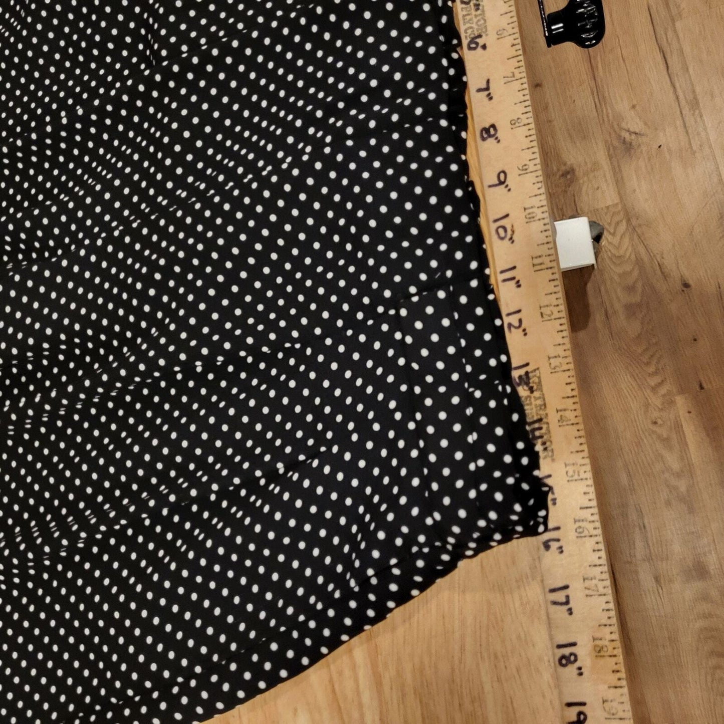 Adriene Vittadini Black & White Polkadot Elastic Waist Wide Leg Palazzo pants