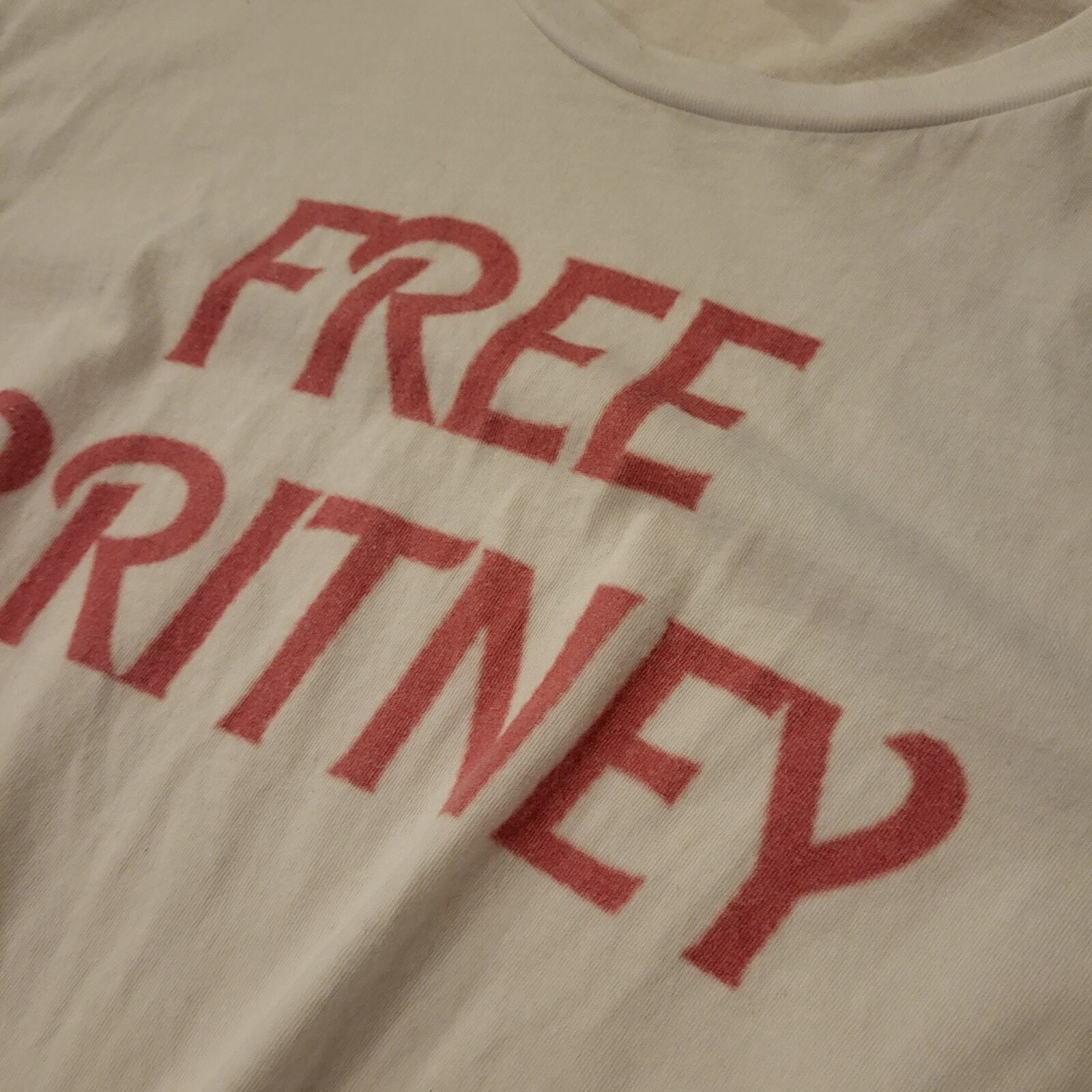 Free Britney Bella  + Canvas White Tie Front T-Shirt Large Pink