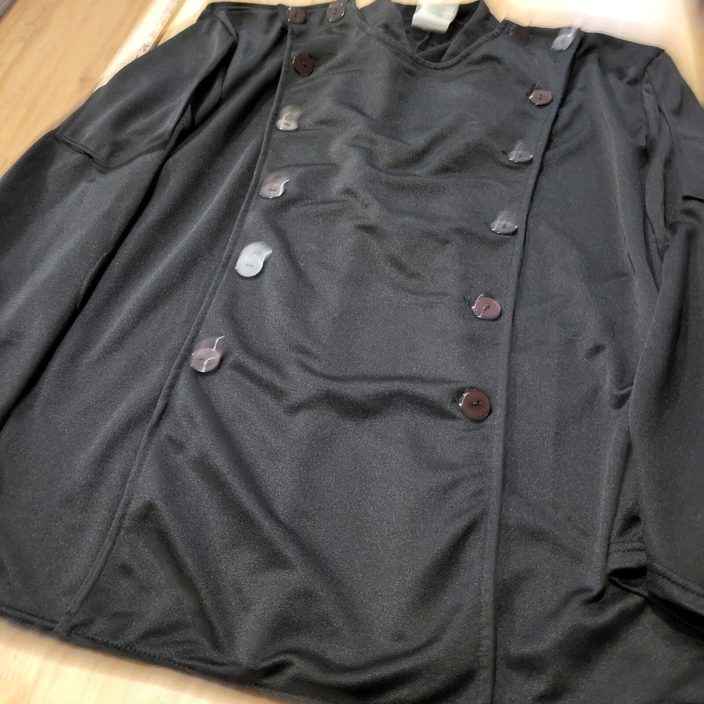 Green Hornet Costume Top Black Button Polyester Adult Medium/Large Halloween