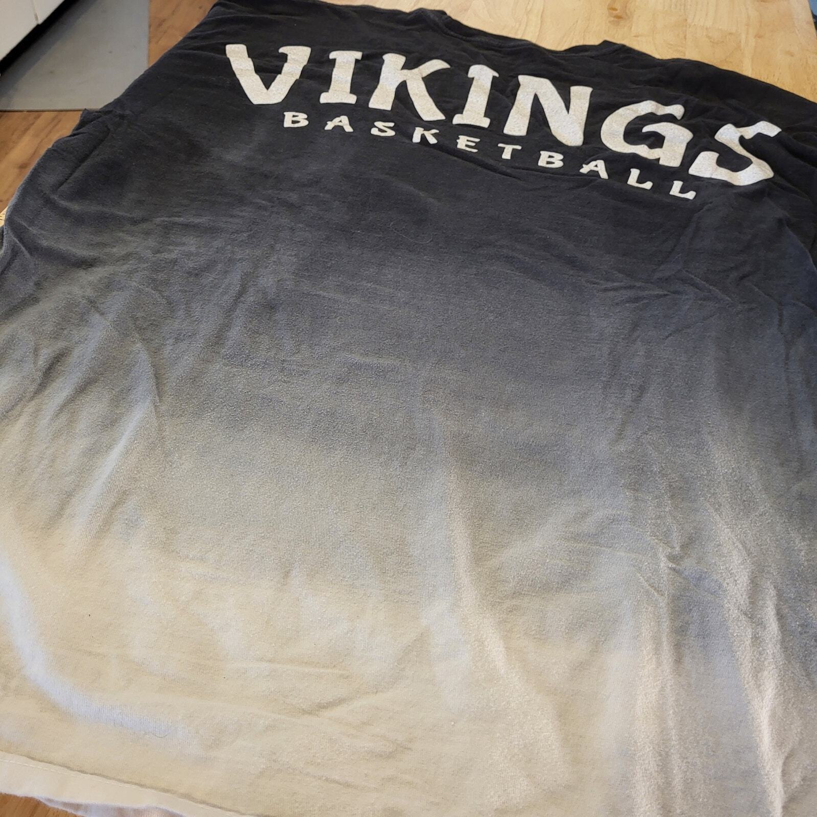 Ei-Lo Vikings Basketball Ombre Long Sleeve Jersey T-shirt XXL 24" Pit to Pit