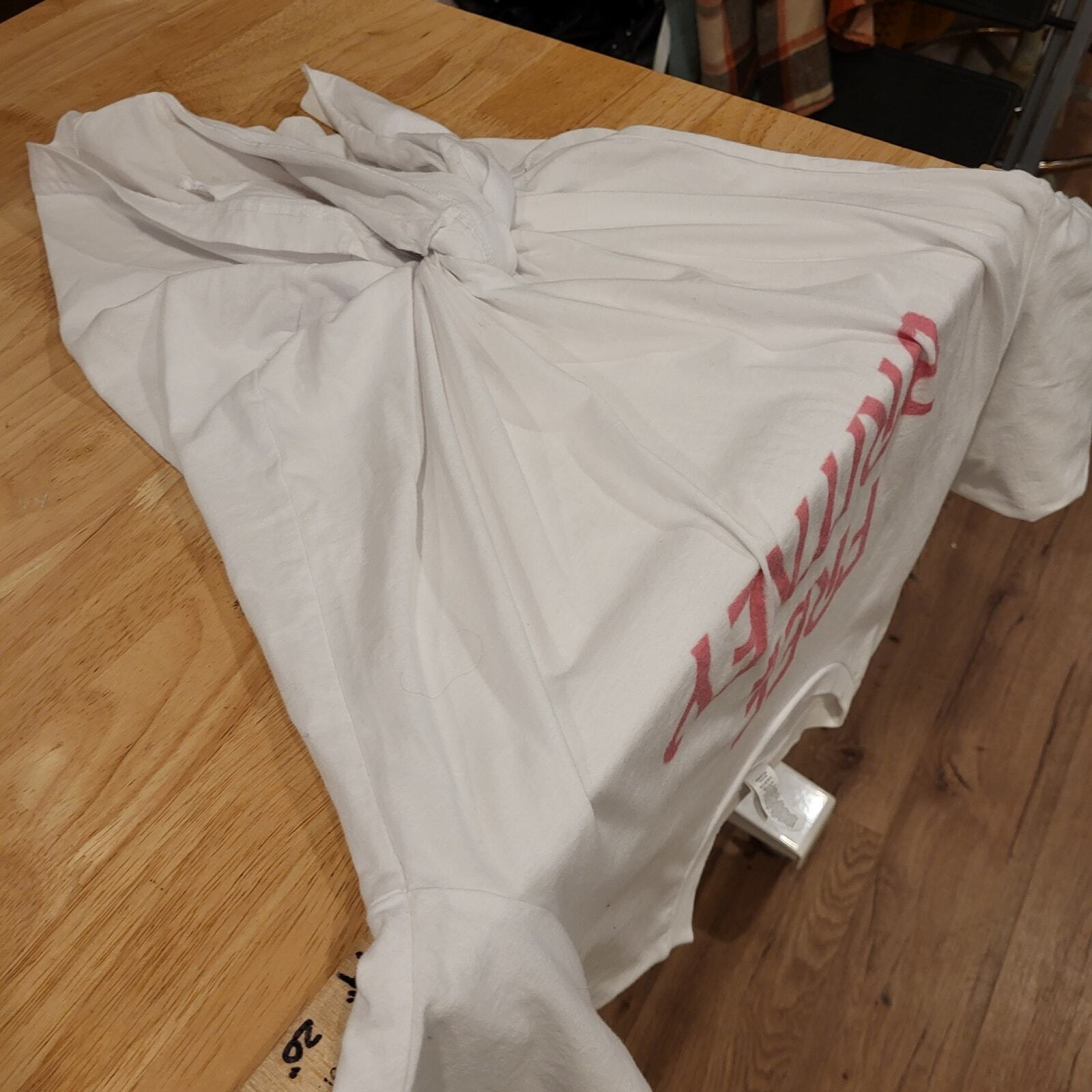 Free Britney Bella  + Canvas White Tie Front T-Shirt Large Pink