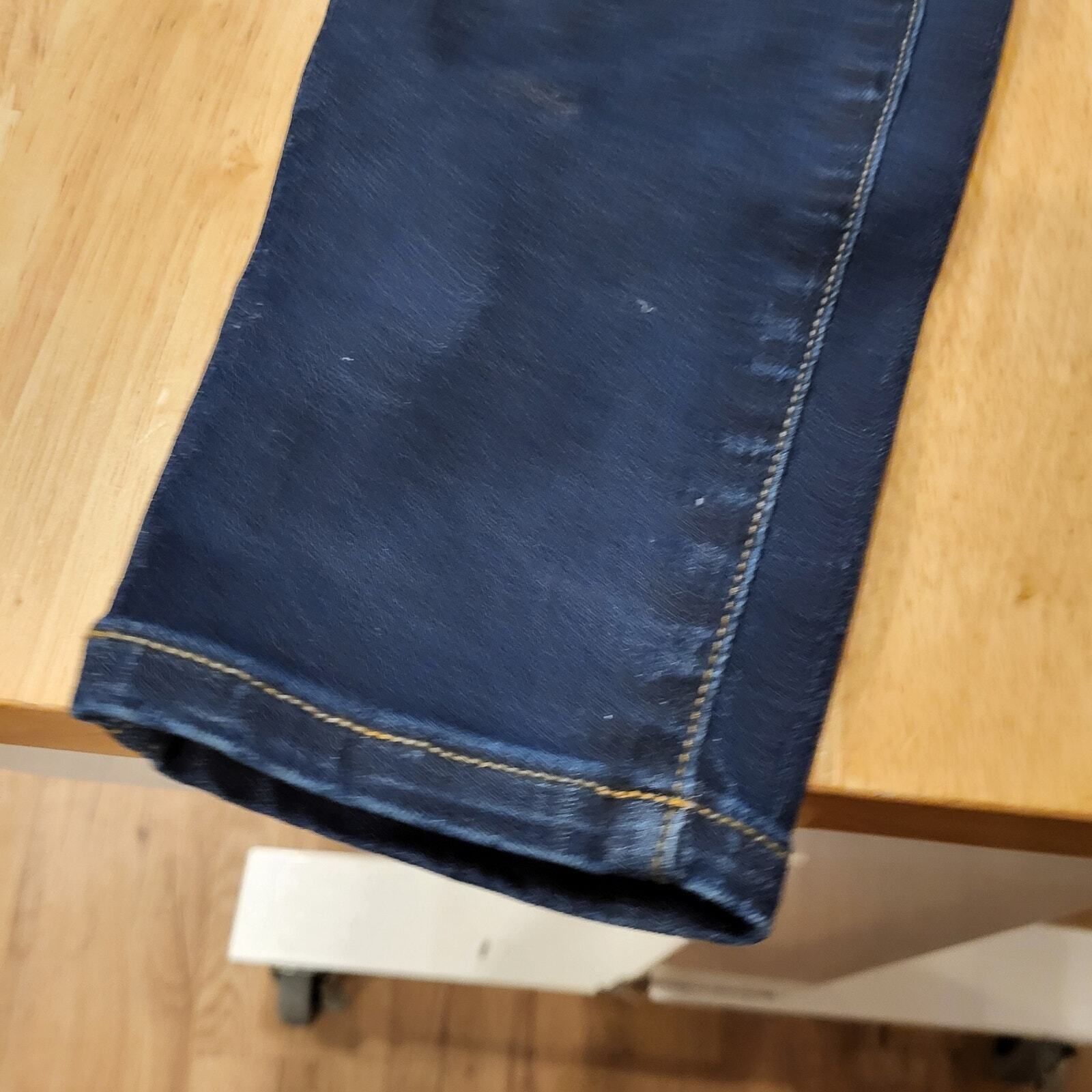 Spanx Skinny Jeans Small Medium Dark Wash Elastic Waist Slimming Compression