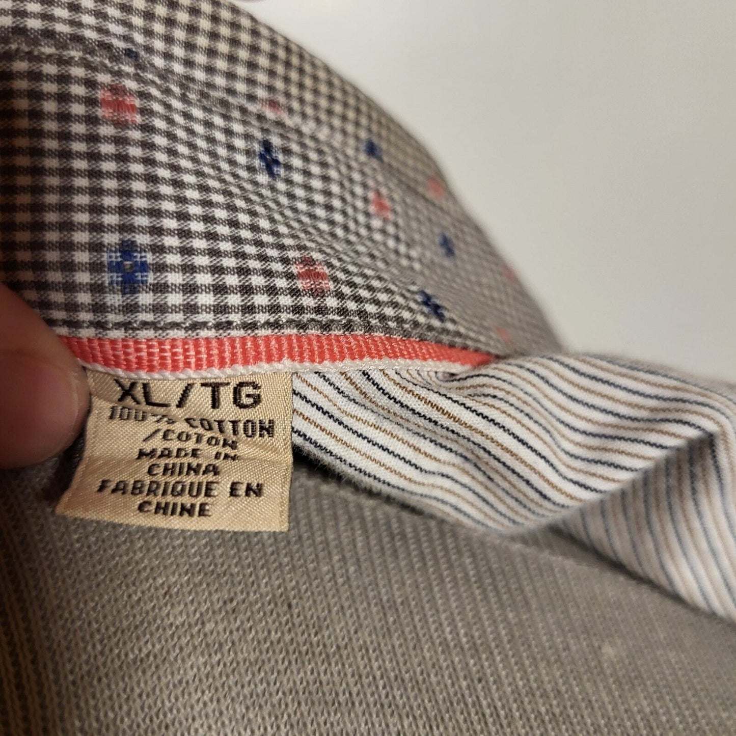 Tommy Bahama Jeans Blue Striped Cotton Shirt XL Collar Button Pocket