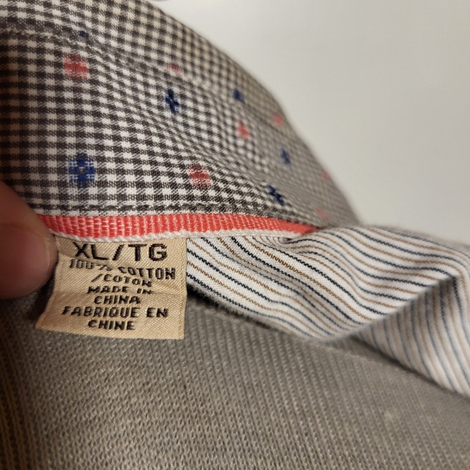 Tommy Bahama Jeans Blue Striped Cotton Shirt XL Collar Button Pocket