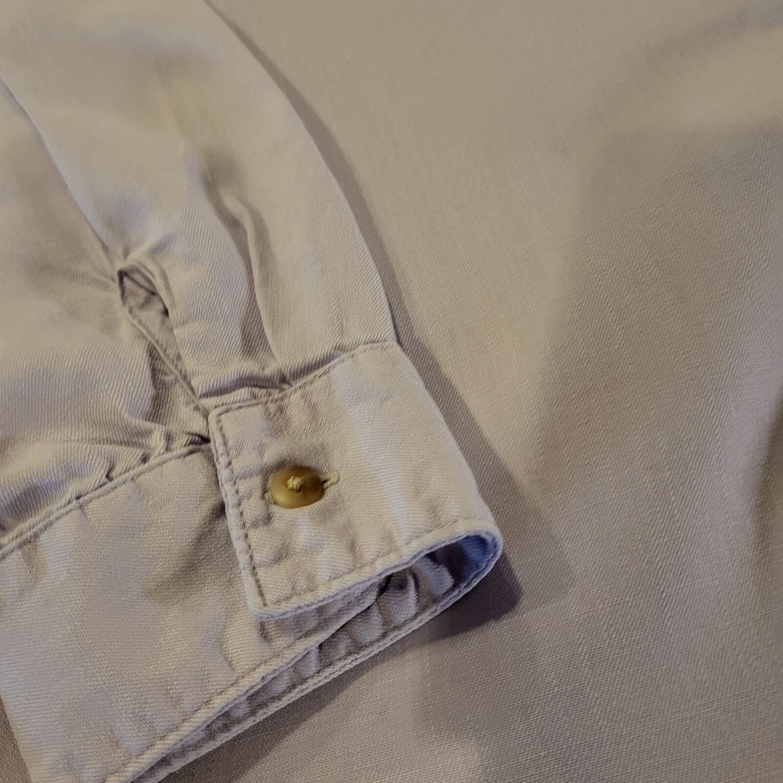 American Eagle Outfitters Light Lavender Purple Lyocell Button Down Collared Med