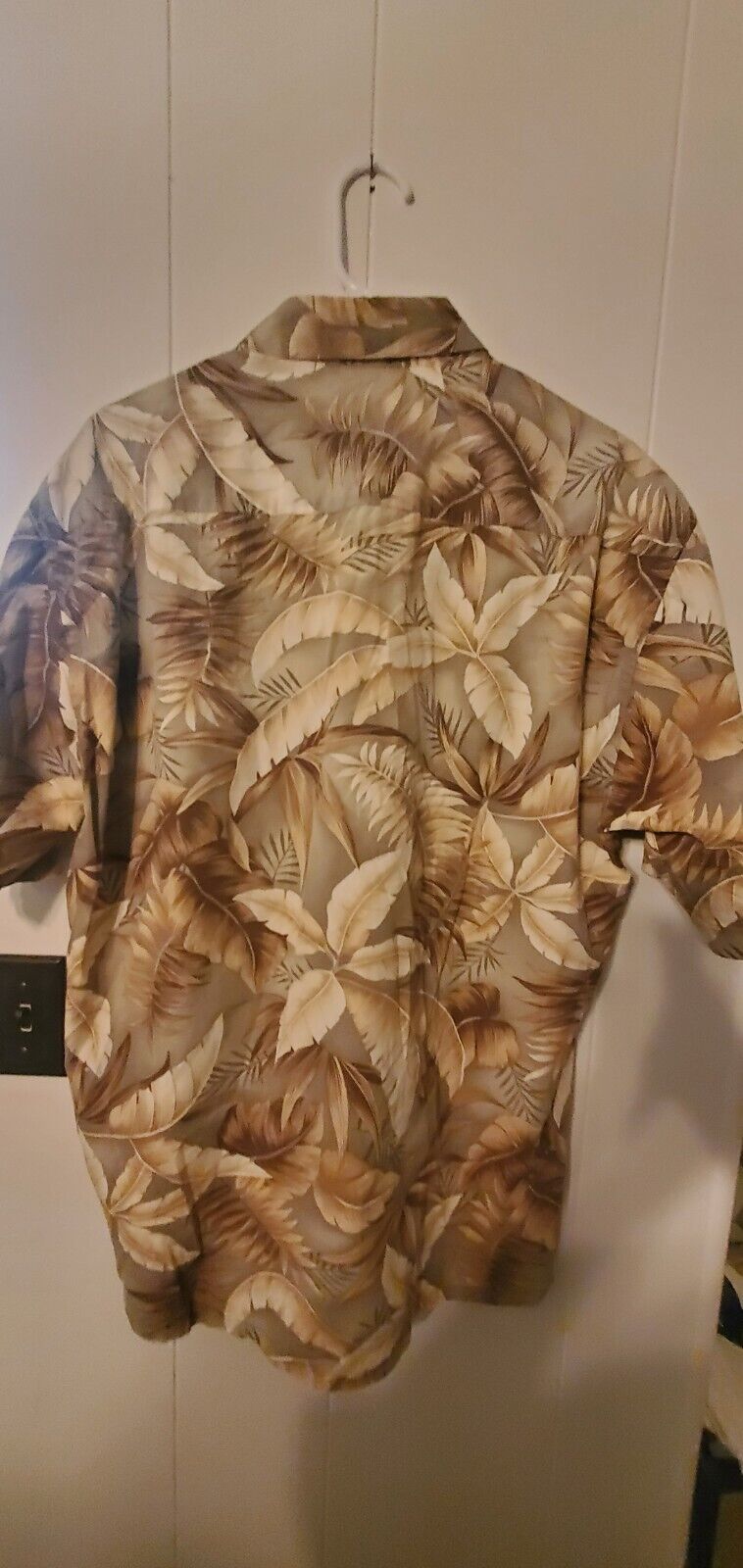 Campia Moda Hawaiian Shirt Men Extra Large Brown Button Down Short Sleeve 