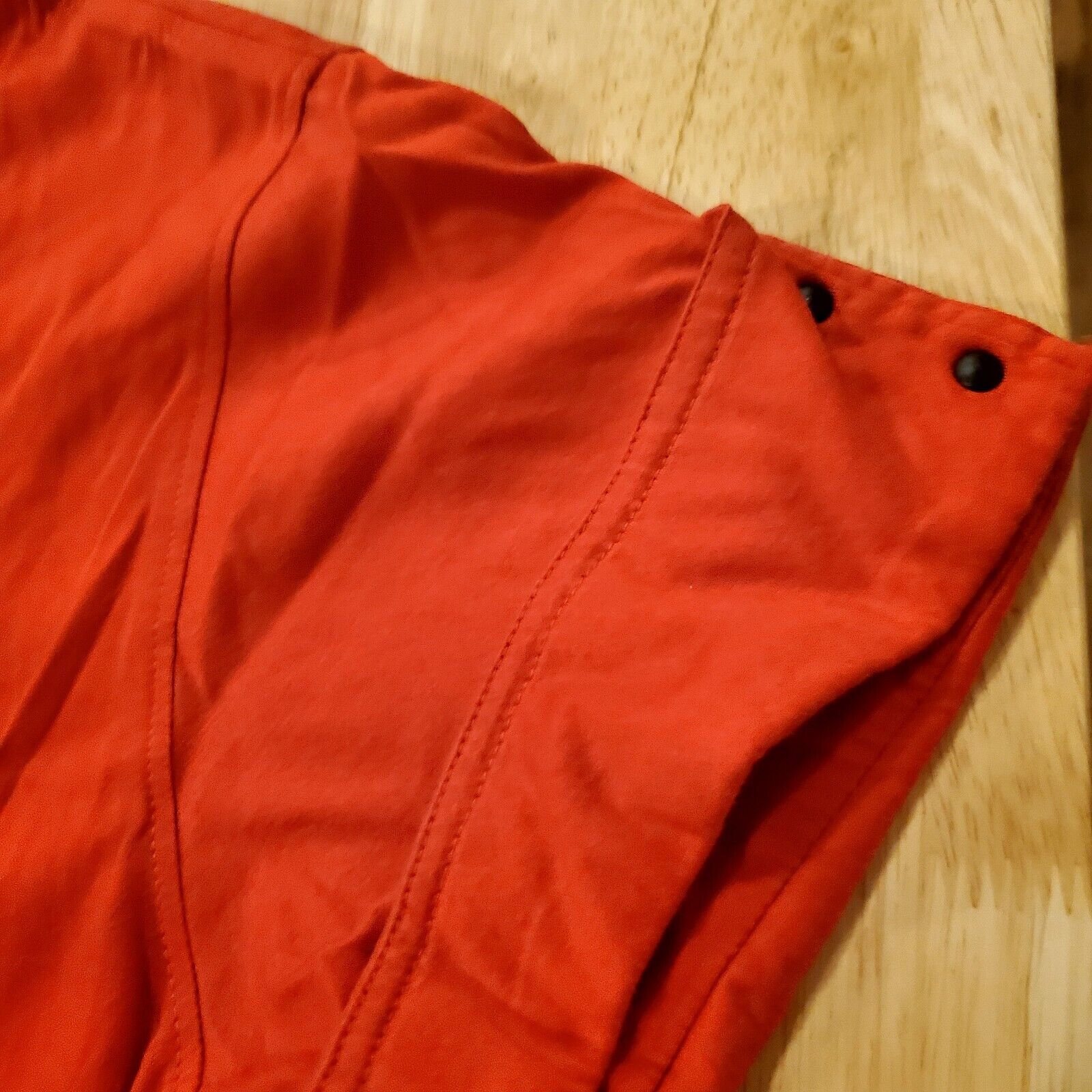 Jamie Sadock Golf Shirt Medium Red Short Sleeve Collar Detail Cuff Embellishment